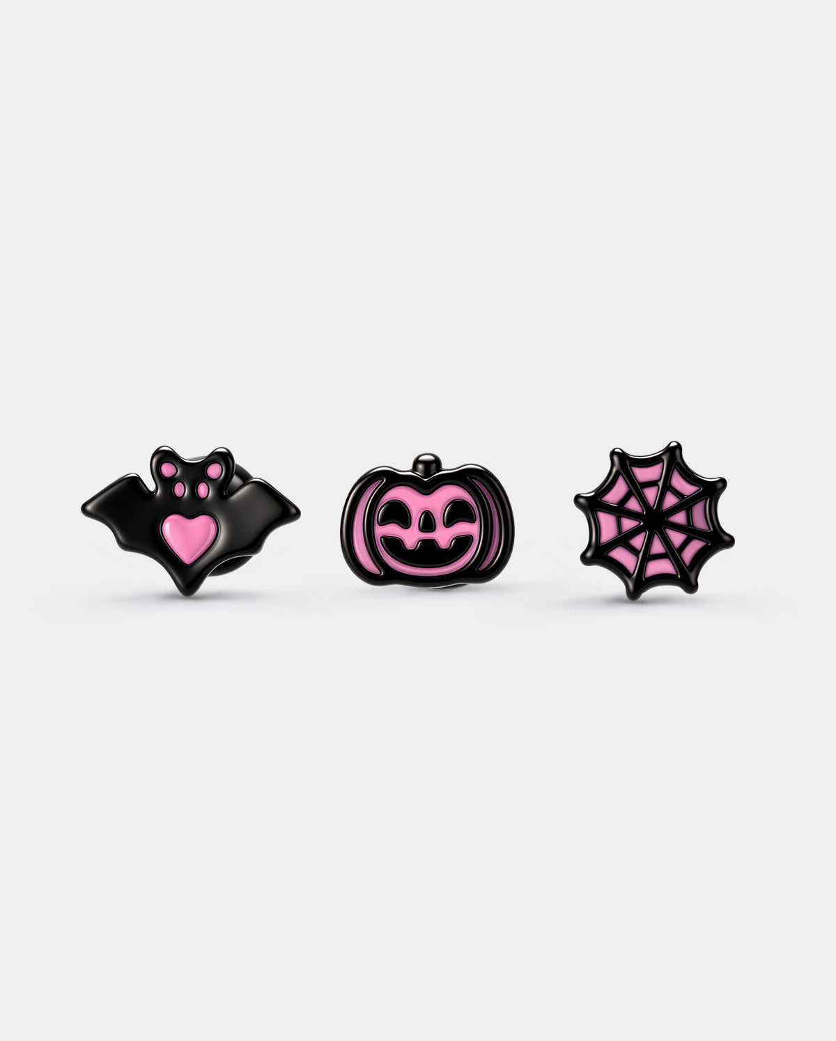 3PCS Bat Pumpkin Spider Web Cartilage Stud Set