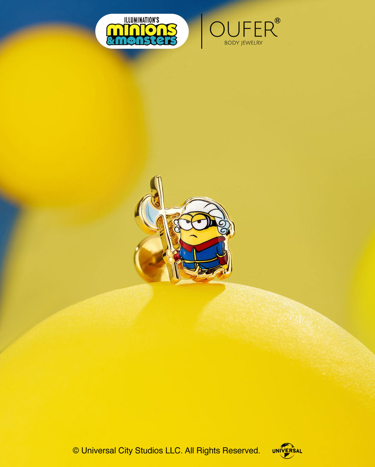 MINIONS × OUFER James & Henry & Ed Cartilage Stud Set