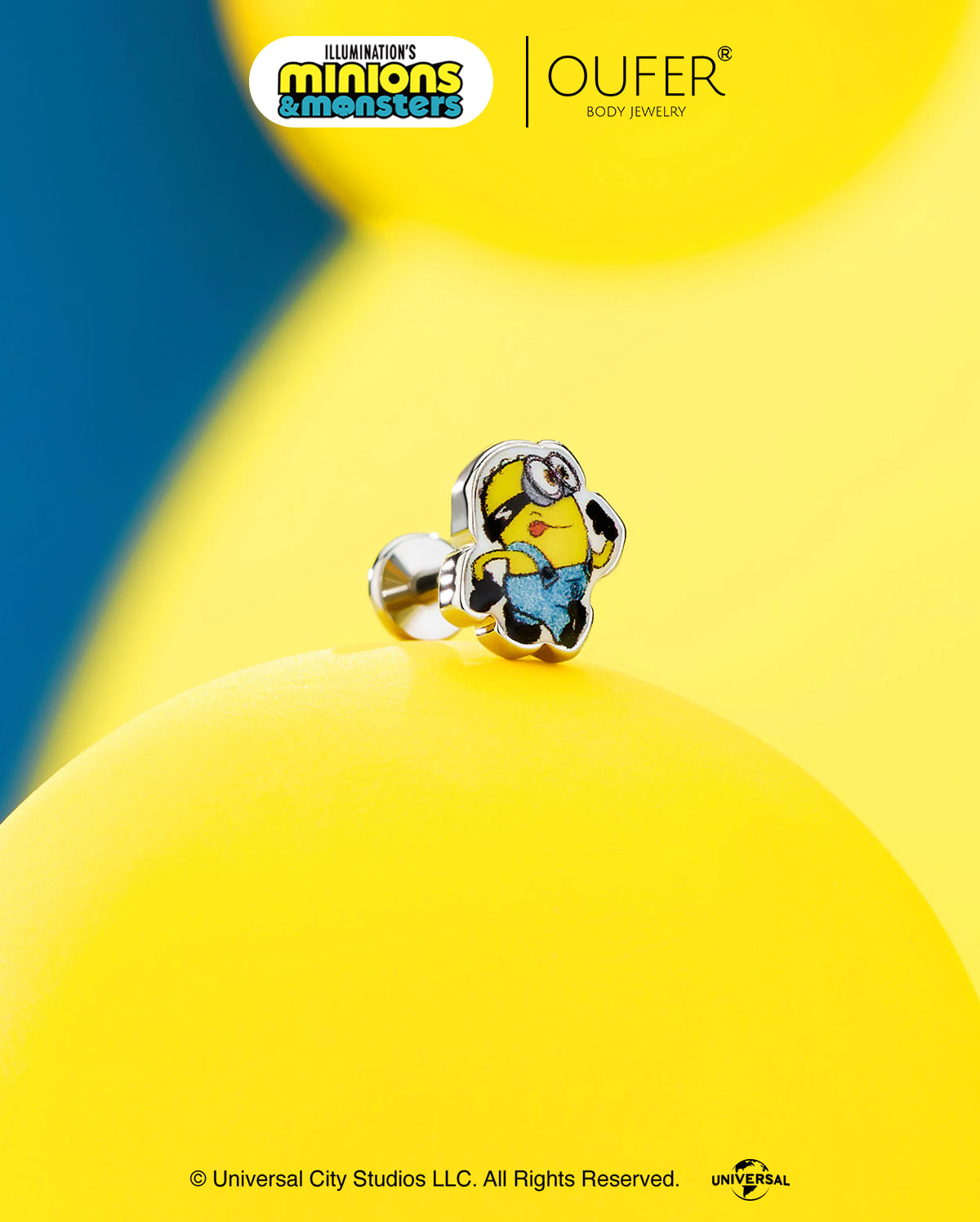 MINIONS × OUFER Forward Motion 3PCS Cartilage Stud Set