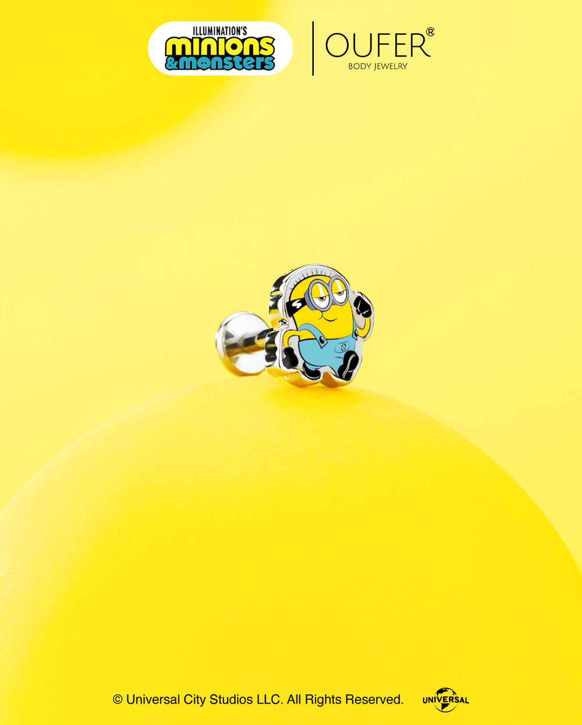 MINIONS × OUFER Forward Motion 3PCS Cartilage Stud Set