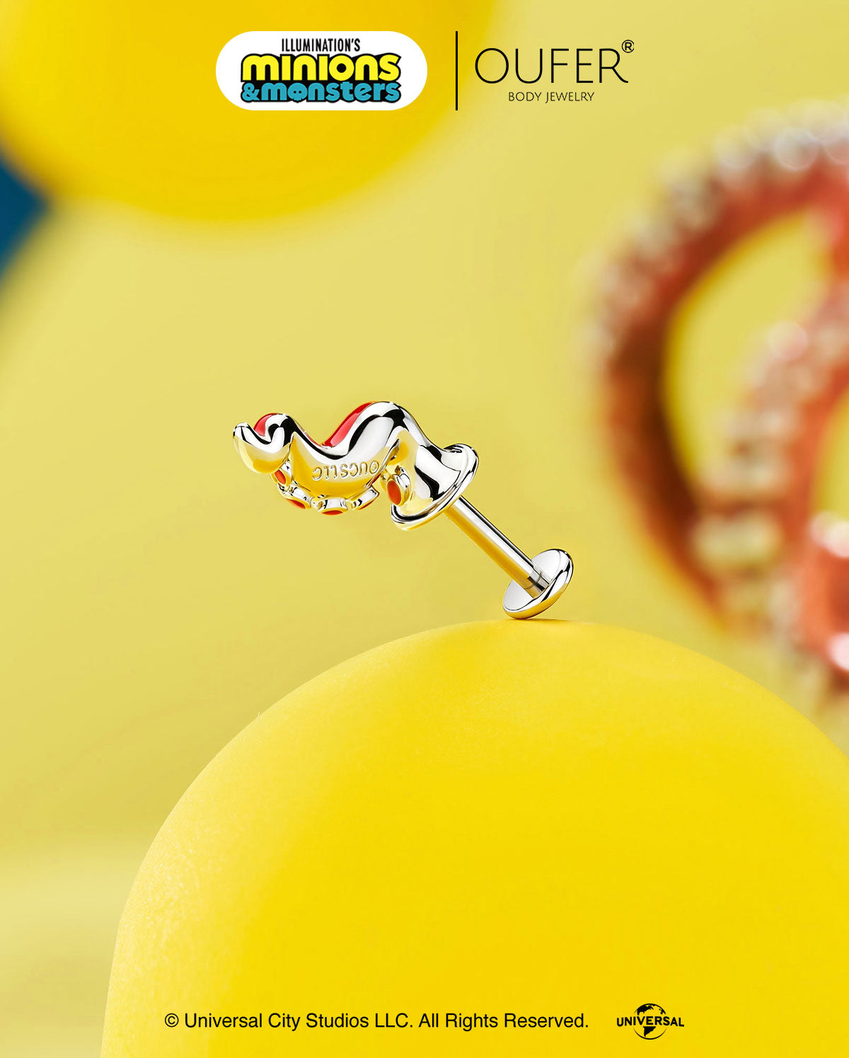MINIONS Ã OUFER HOWARD Octopus Tentacle Vertical Helix Stud