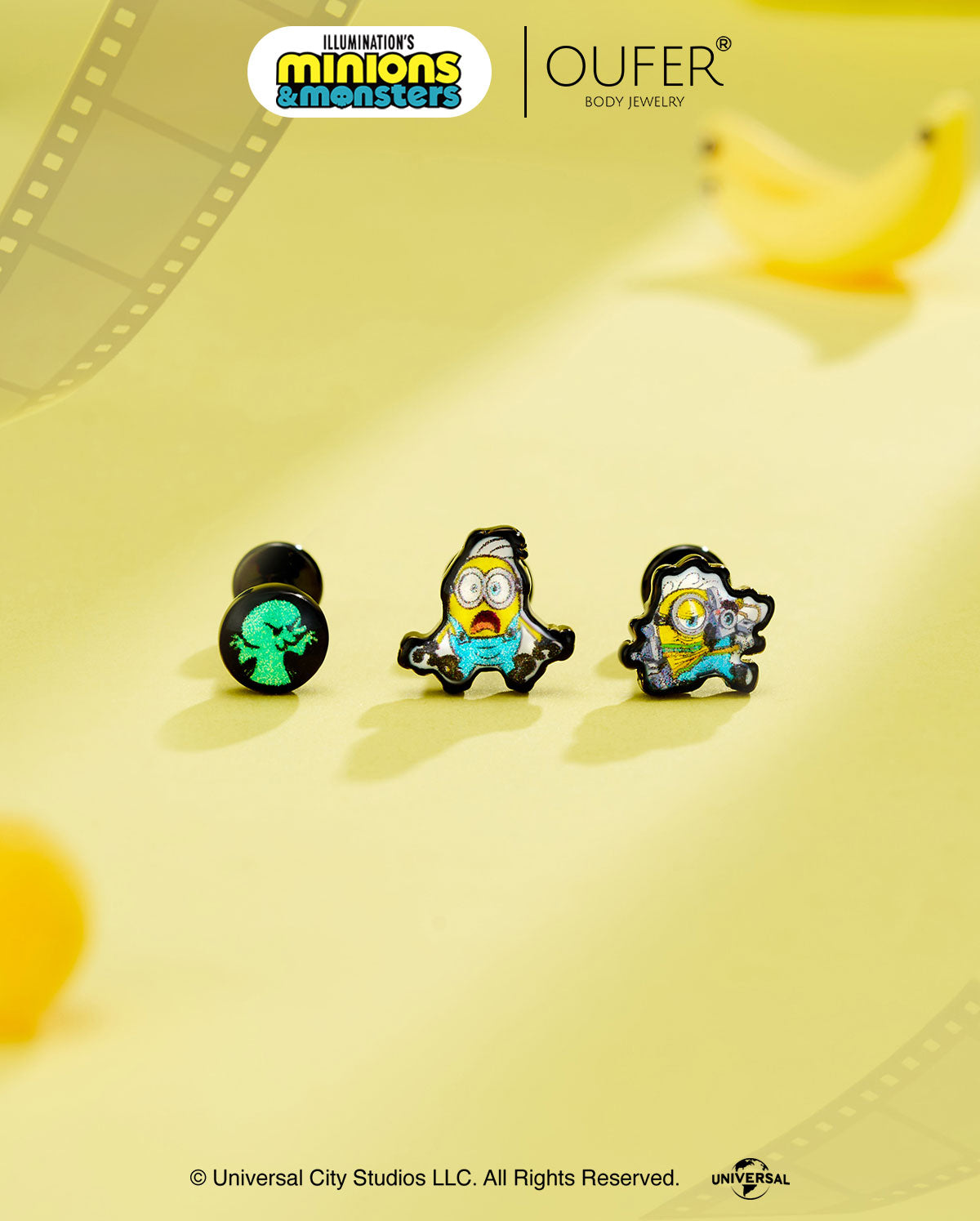 minions cartilage stud