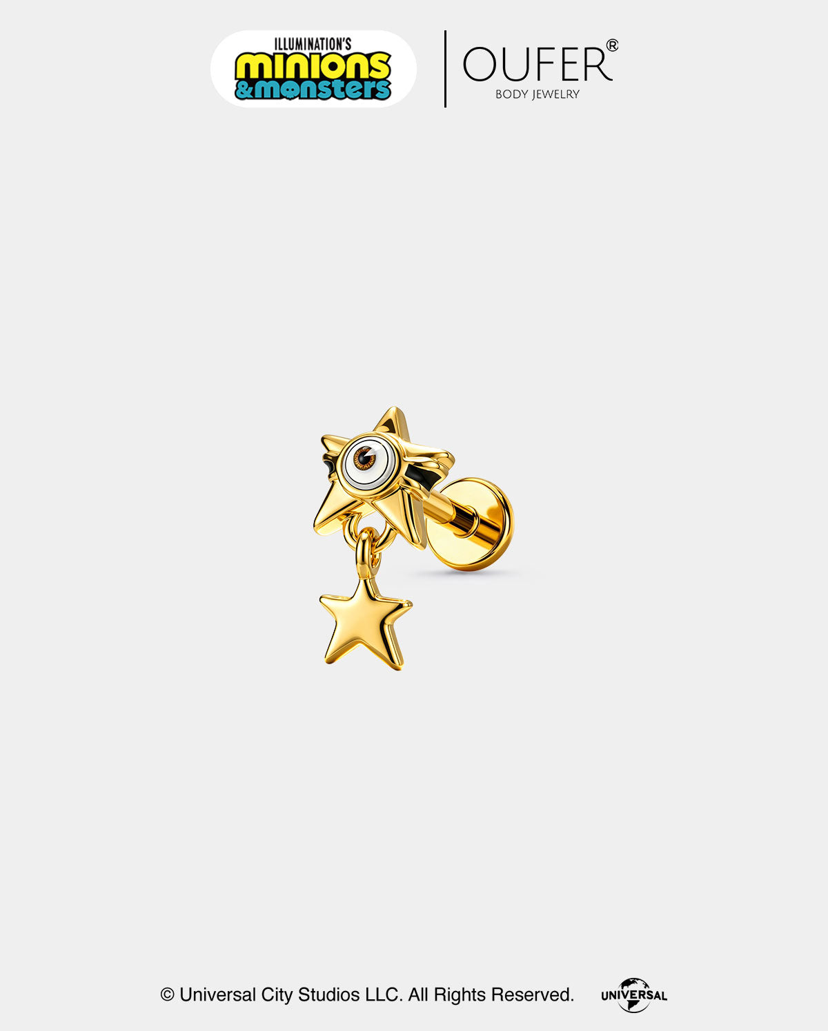 MINIONS × OUFER Star Dangle Helix Stud