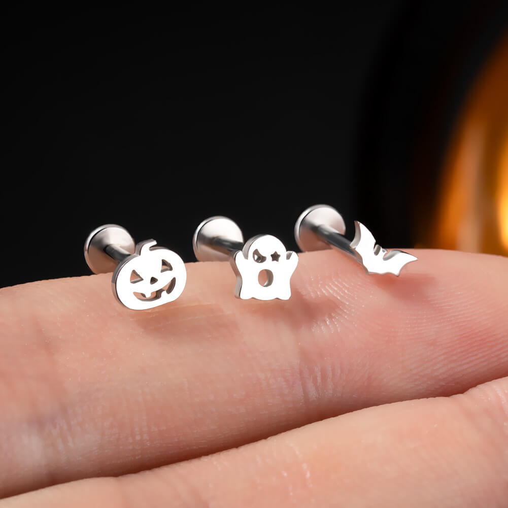 pumpkin halloween lip rings