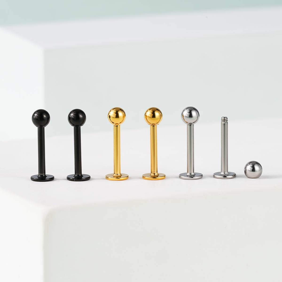 6PCS Ball Lip Ring Set