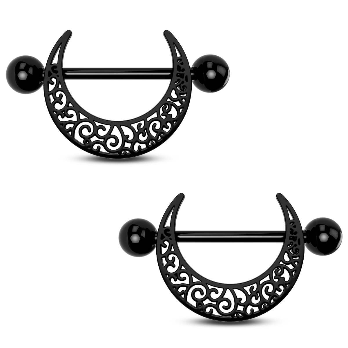 OUFER Barbell Téton Titane 14G Clicker Piercing Nipple Bar Jewellery Pour Homme Et Femme