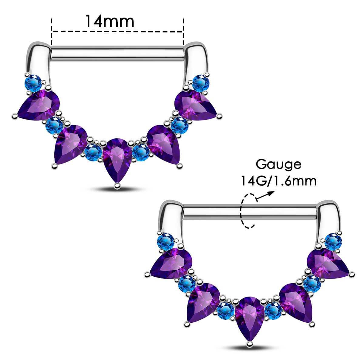 14mm nipple clicker jewelry  