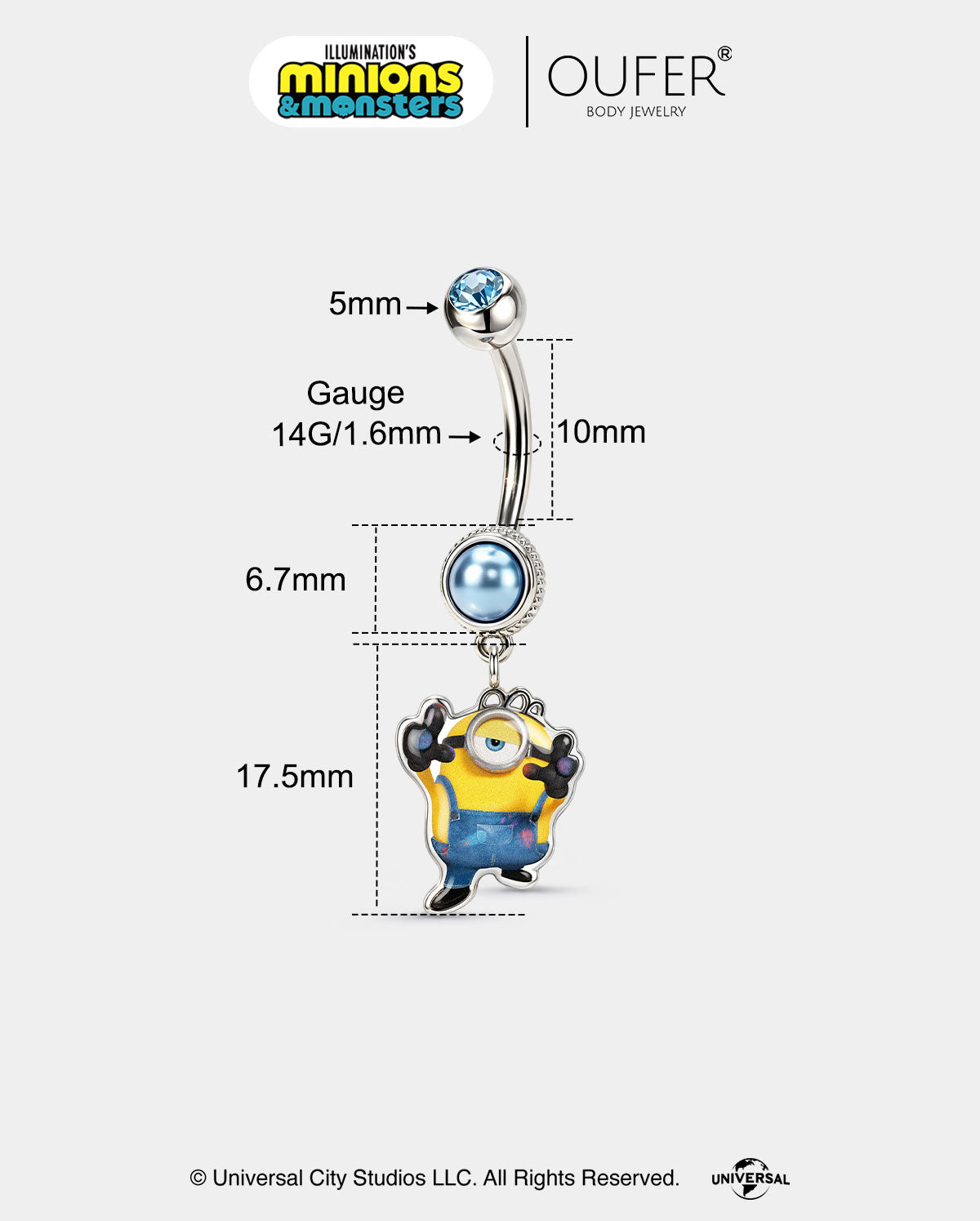 MINIONS × OUFER James Camera-Inspired Belly Ring