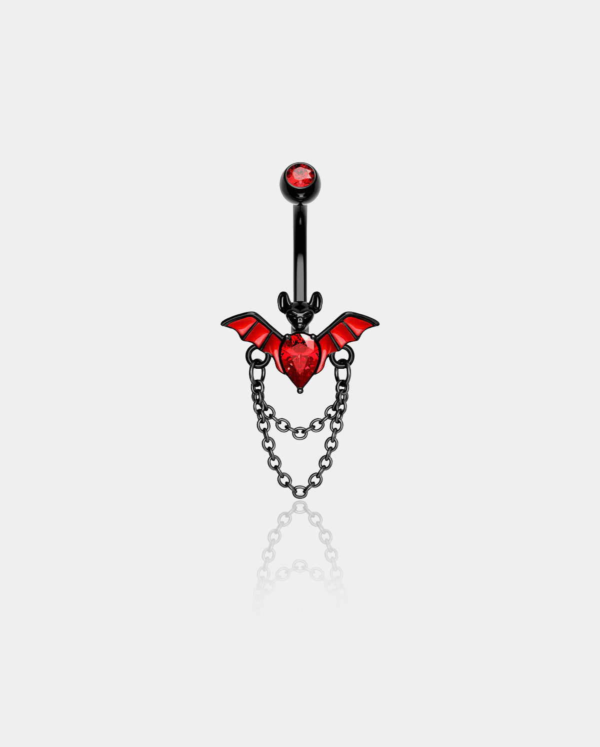 bat belly button ring