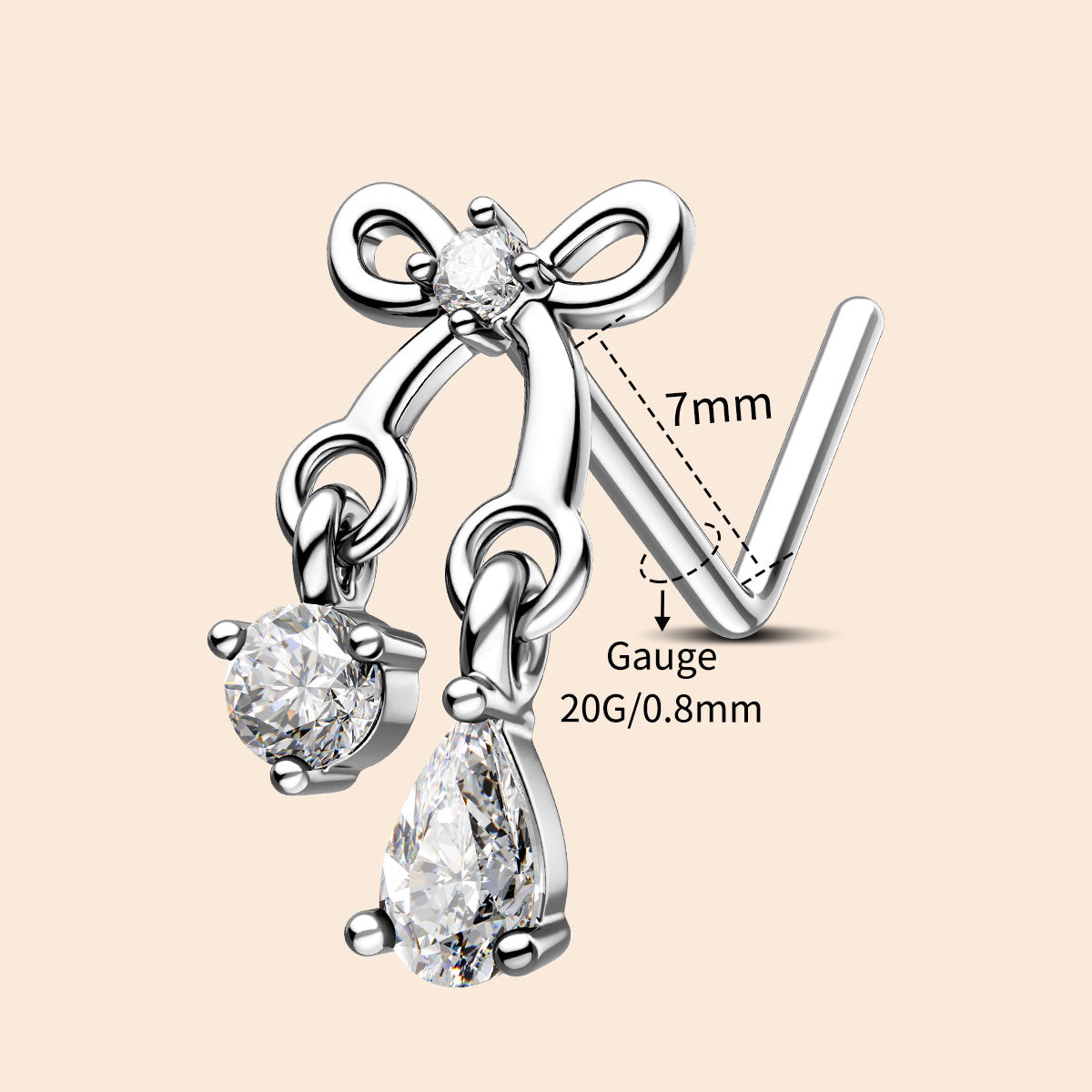 20g bow nose ring