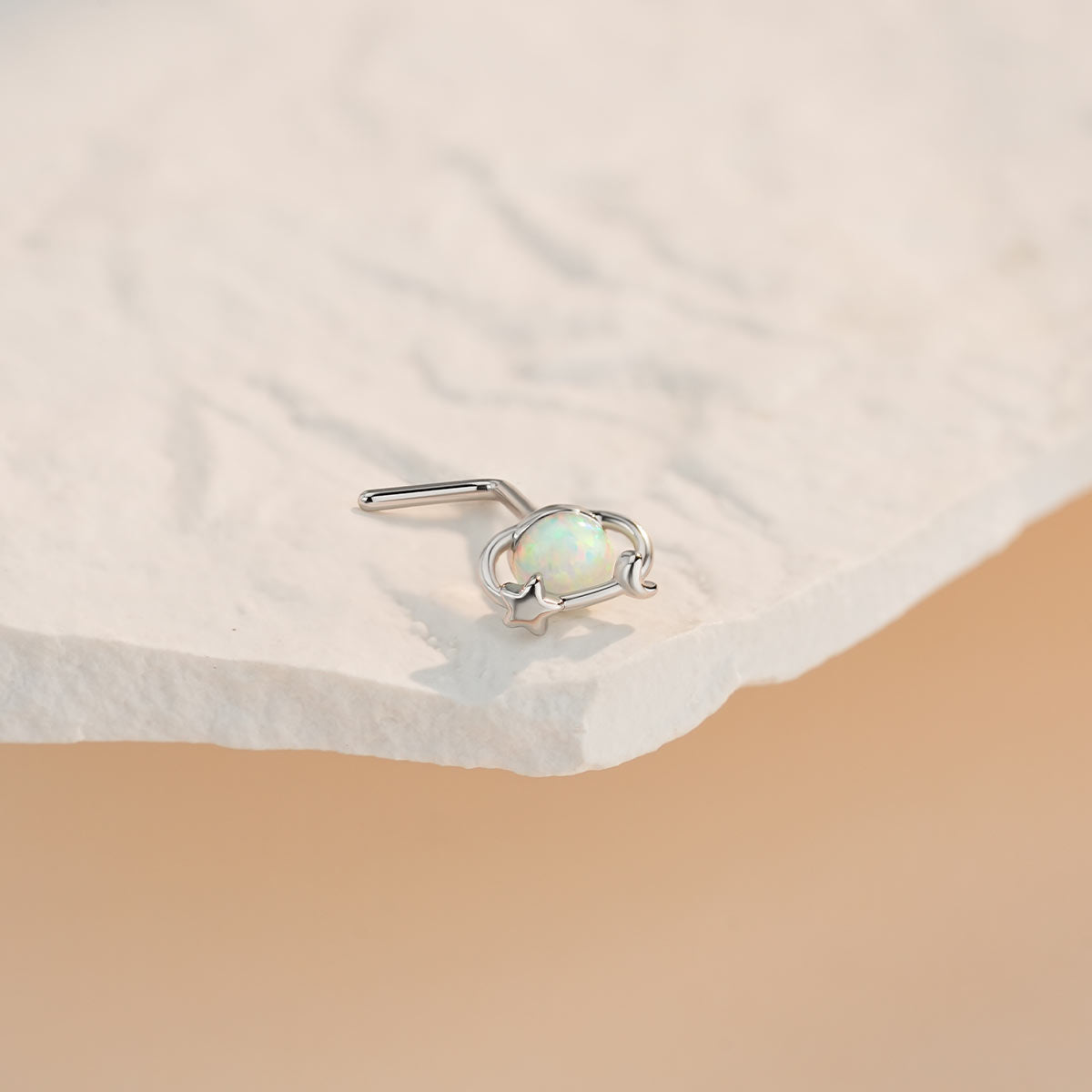 oufer opal nose stud