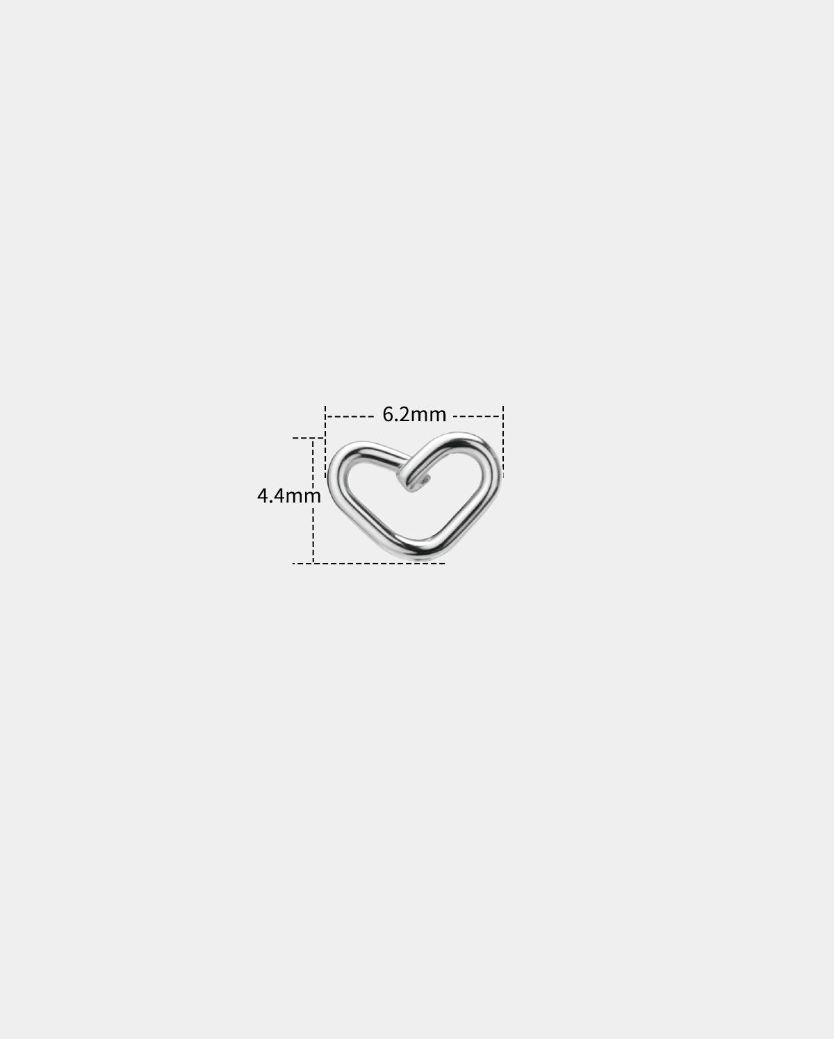 4PCS Heart C-Shape Nose Rings