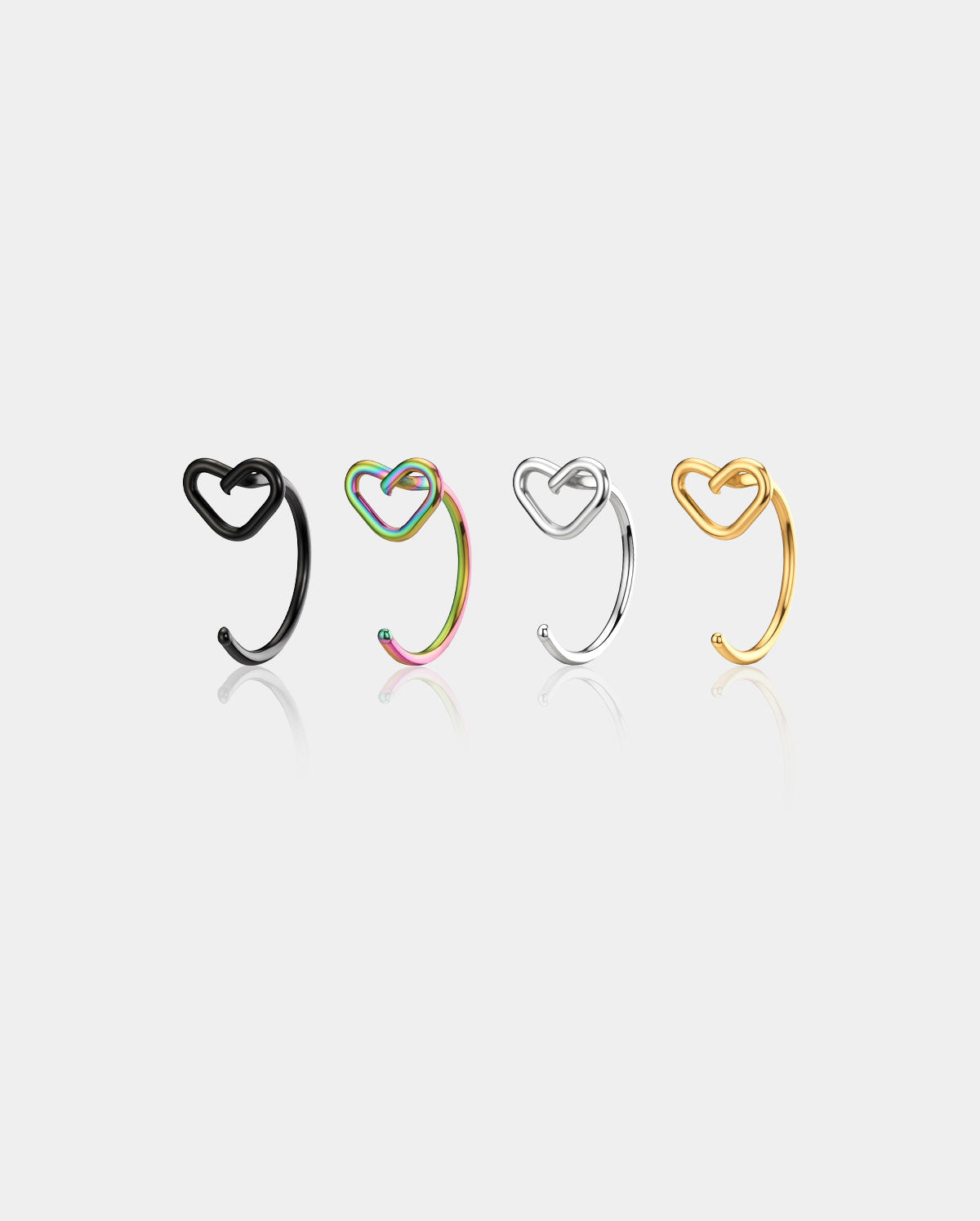 oufer heart nose ring