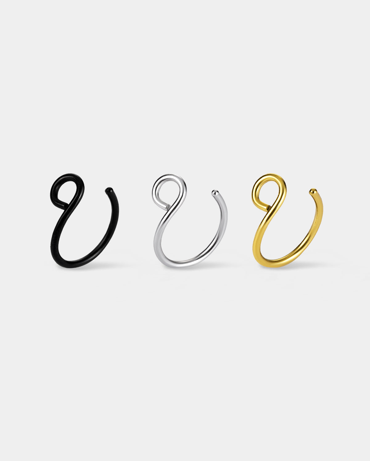 oufer fake nose ring hoop