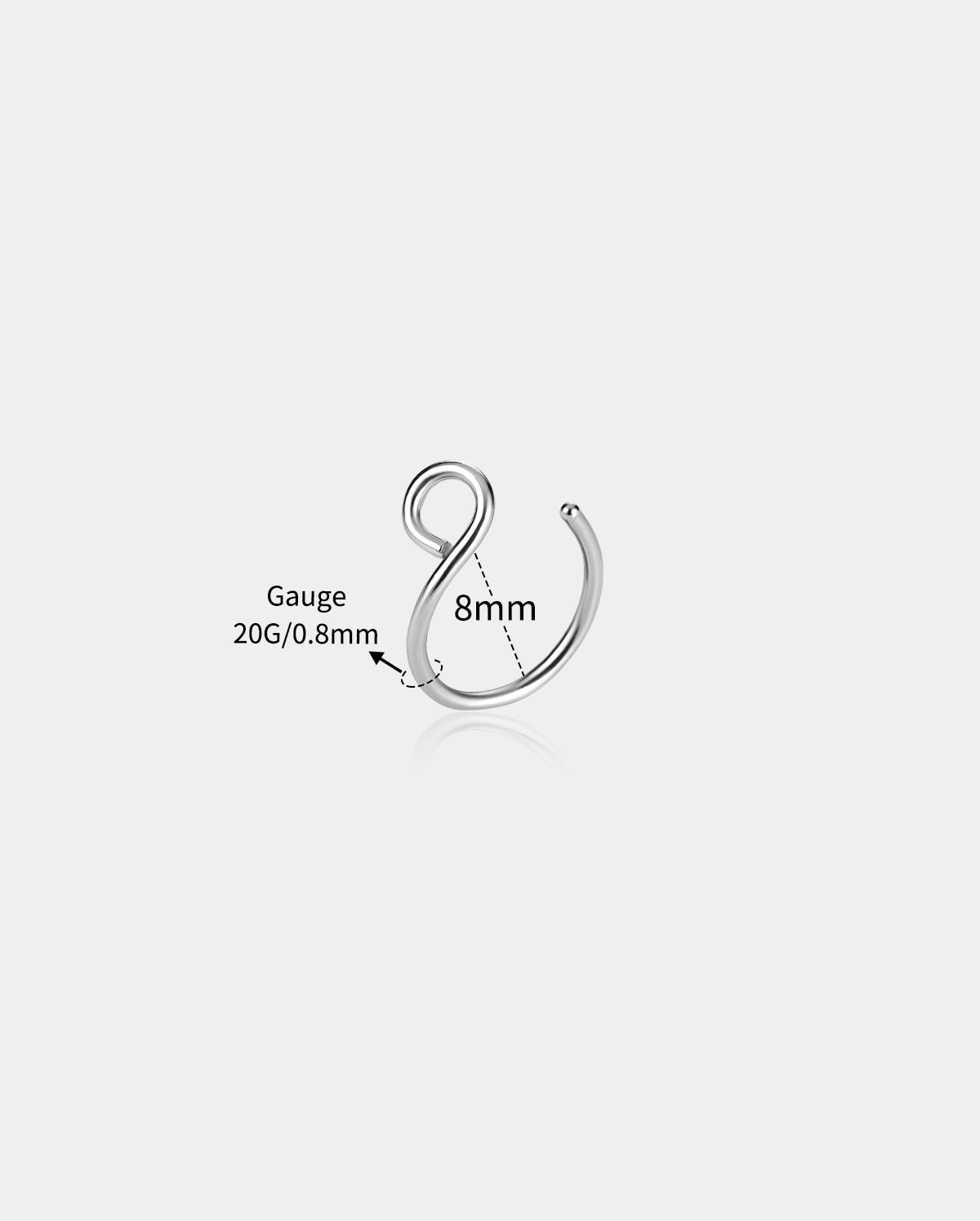 20g fake nose hoop