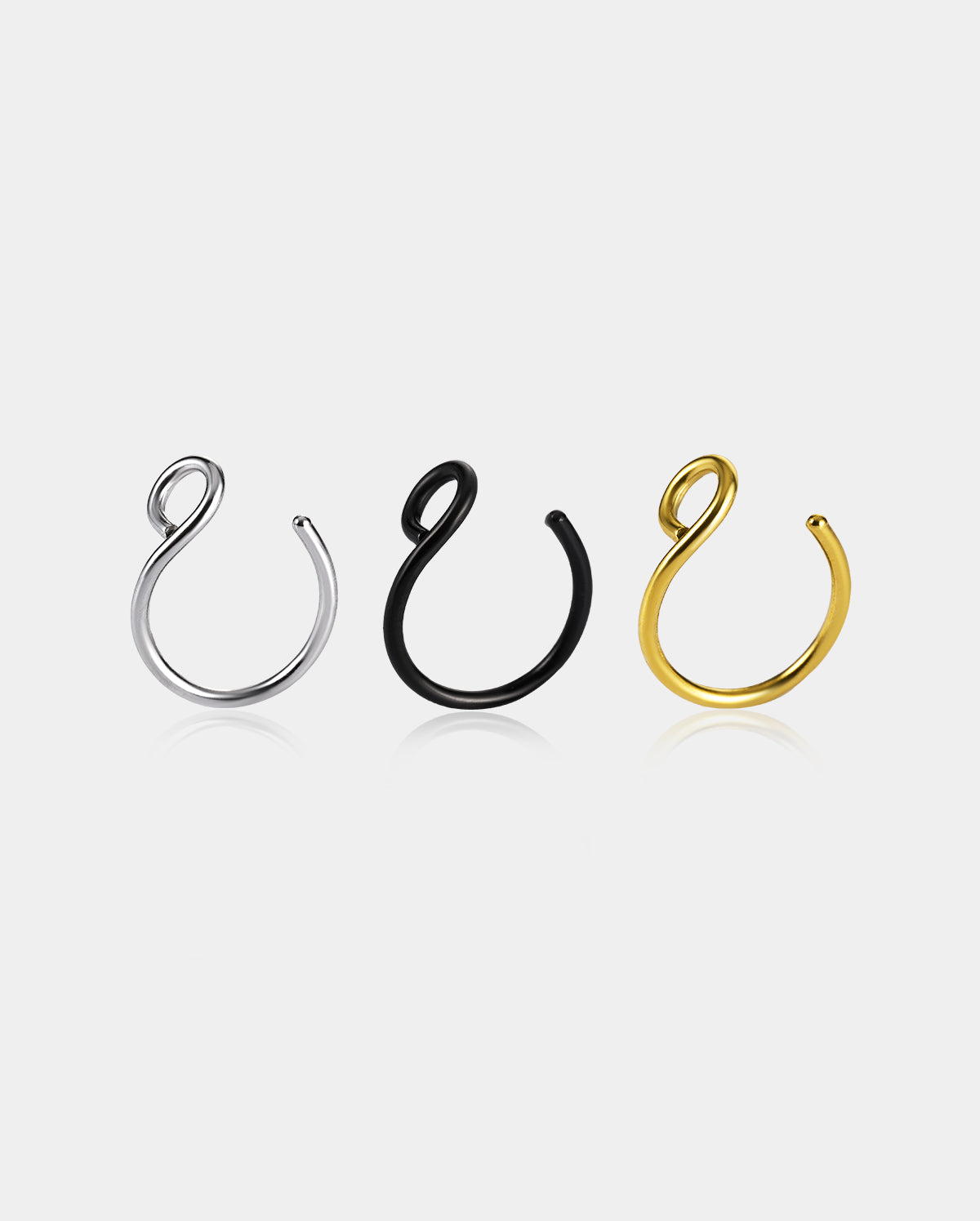 316l fake nose ring hoop