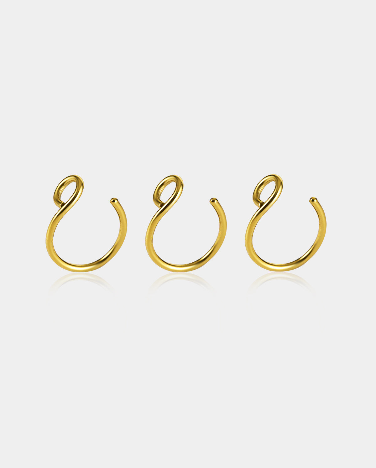 gold fake nose ring