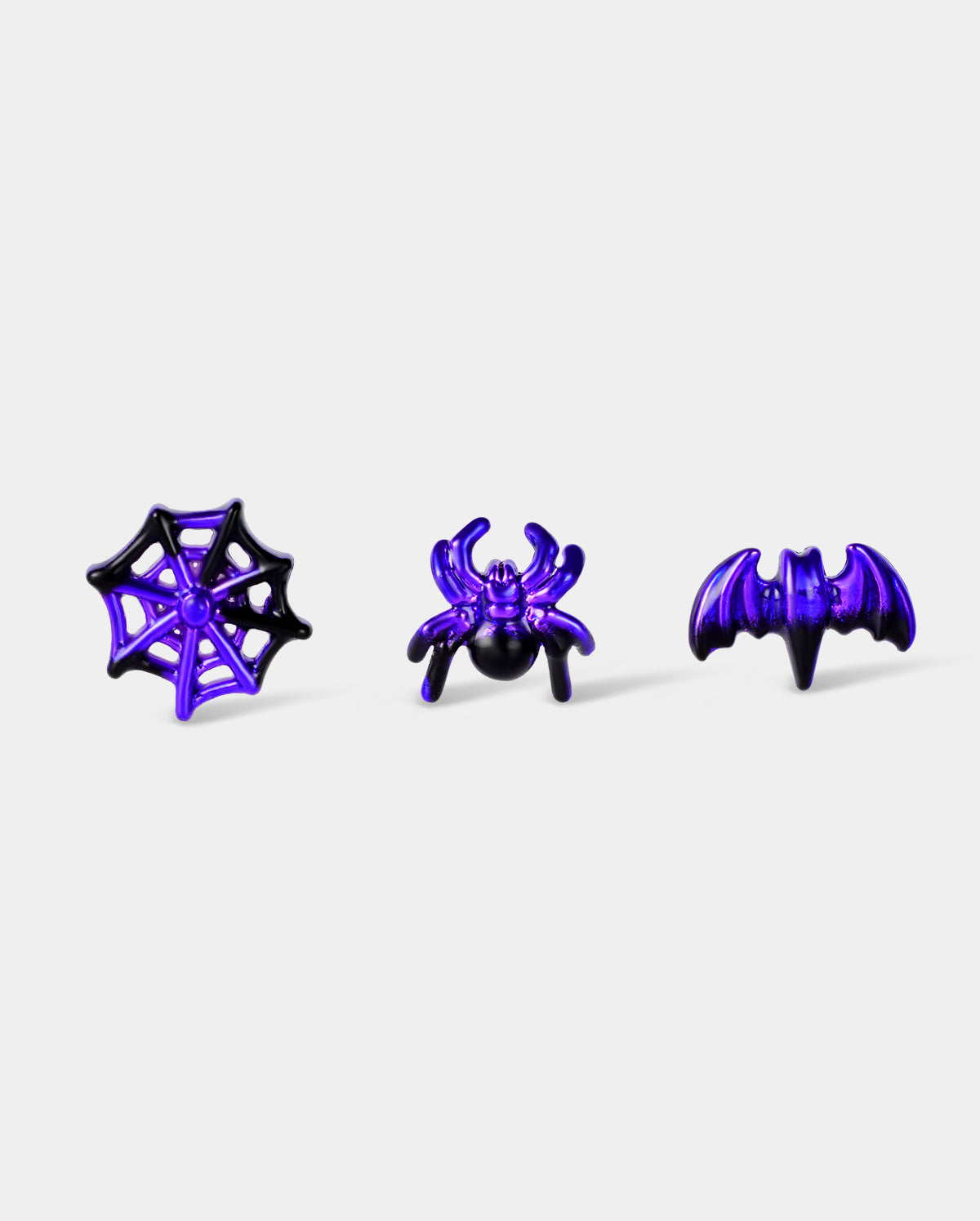 purple halloween nose stud set