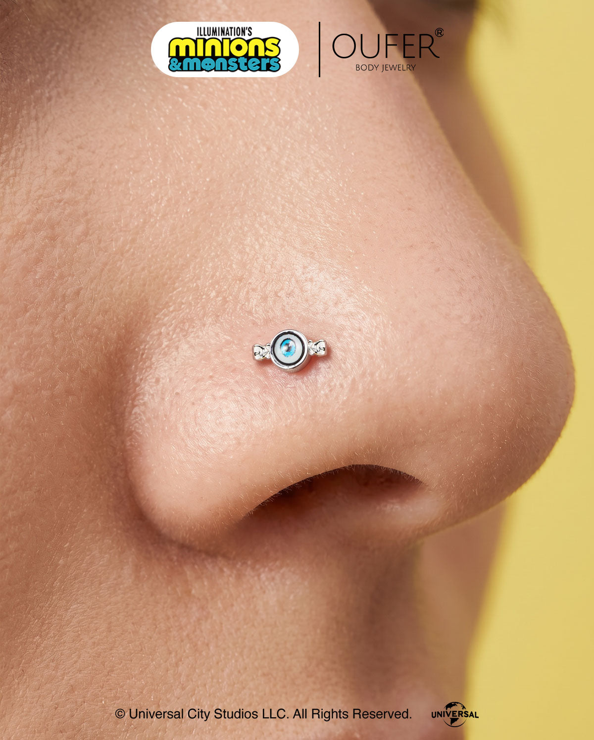 MINIONS × OUFER Eye Series 3PCS Nose Stud Set