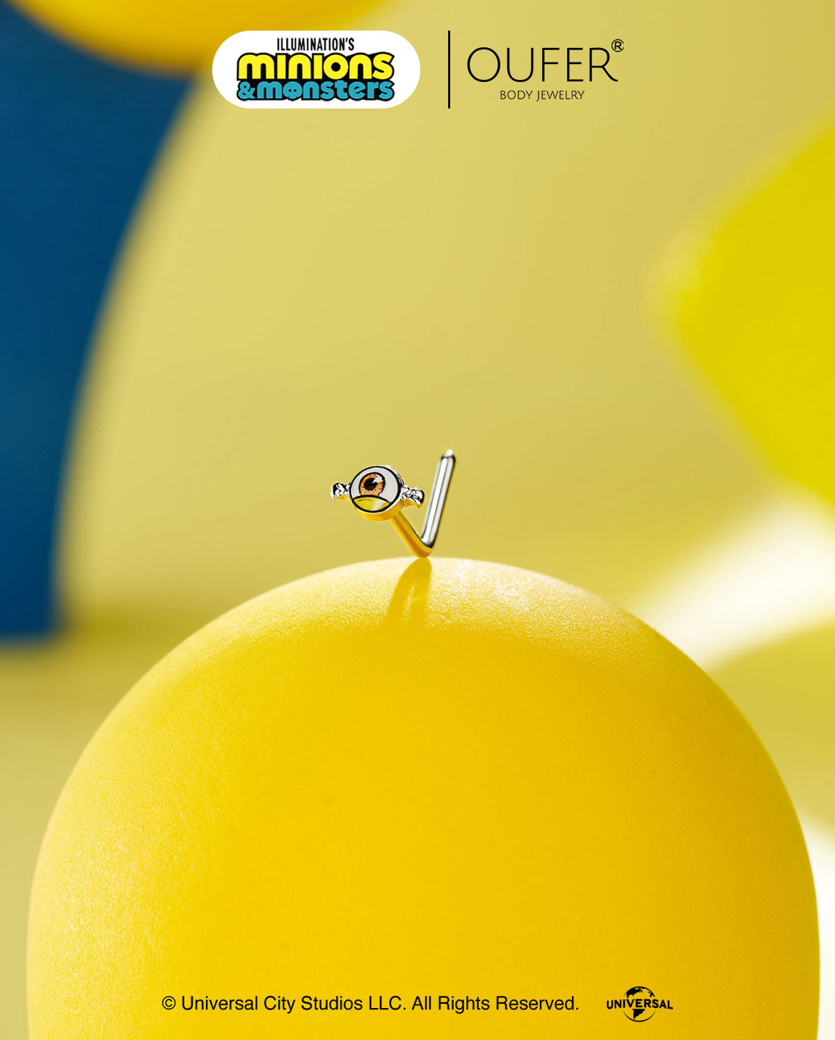 MINIONS × OUFER Eye Series 3PCS Nose Stud Set