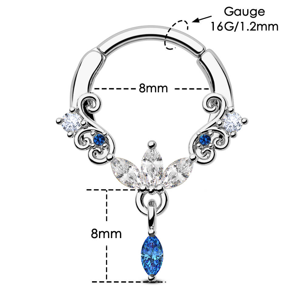 8mm luxury septum ring