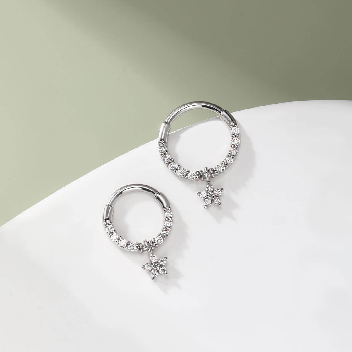 hinged segment flower septum ring