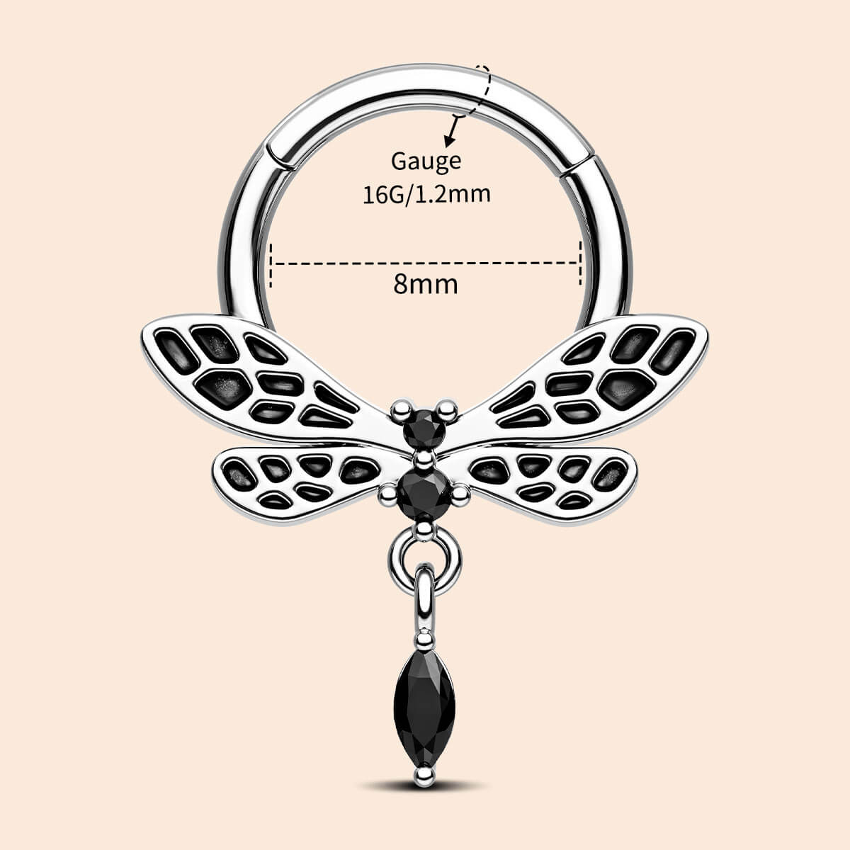 16g dragonfly septum ring