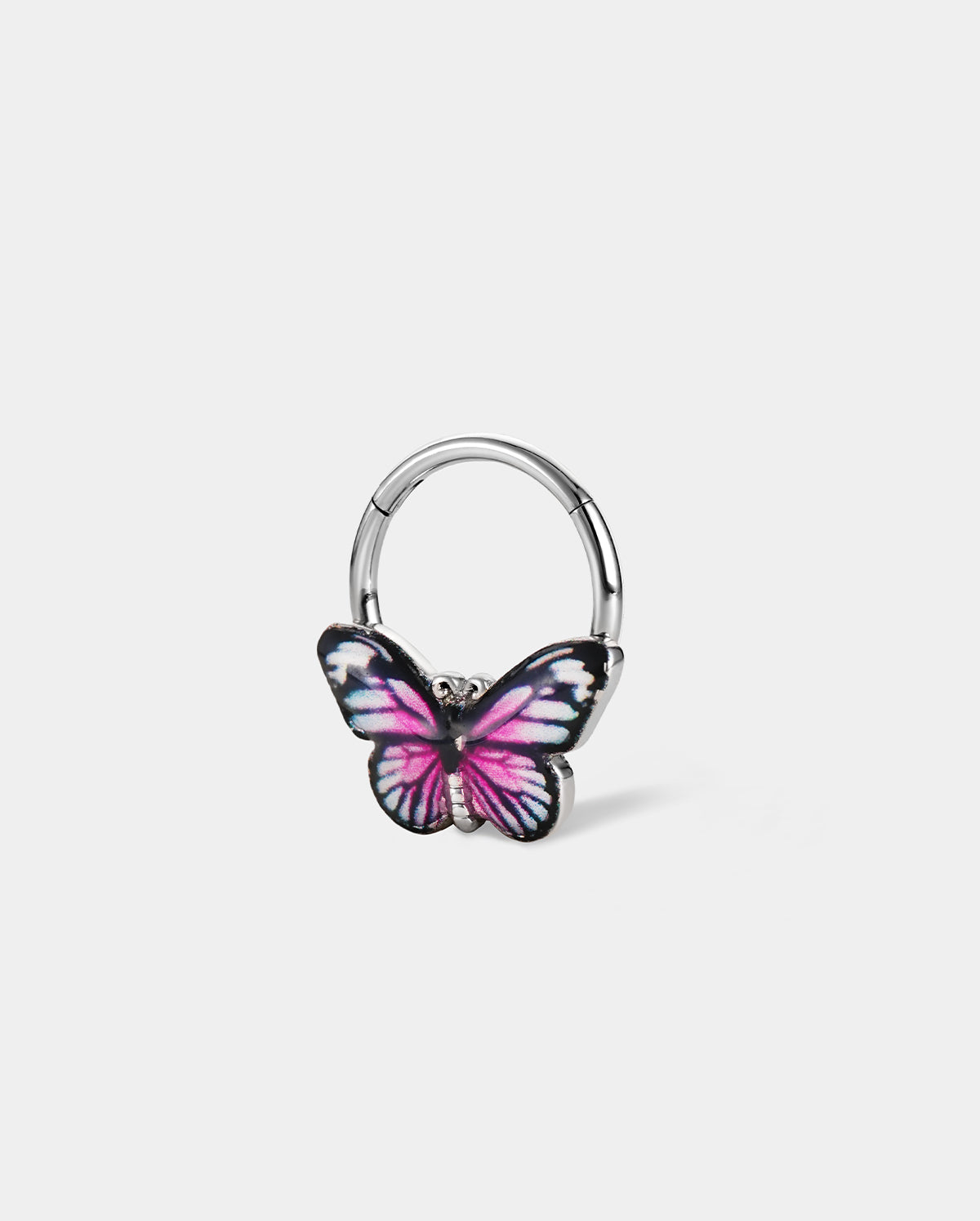 pink butterfly daith ring