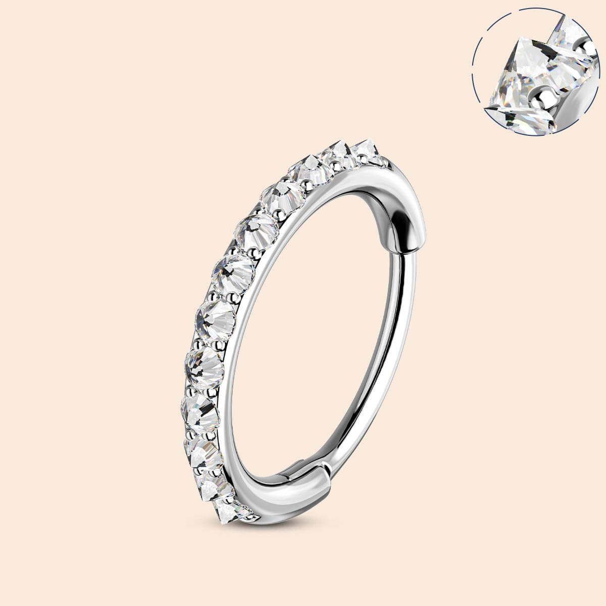reverse setting nose hoop