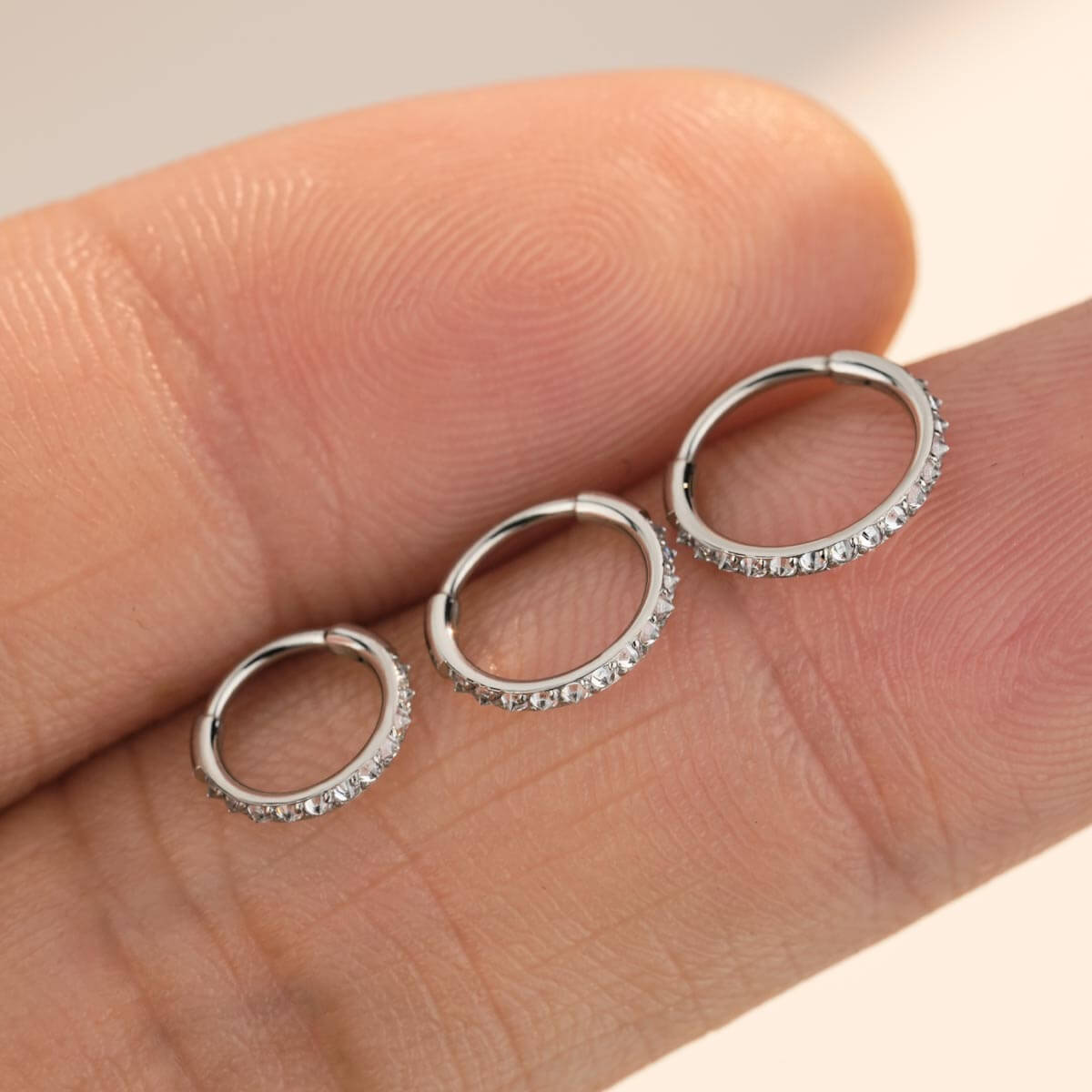 20G CZ Reverse Setting Nose Ring