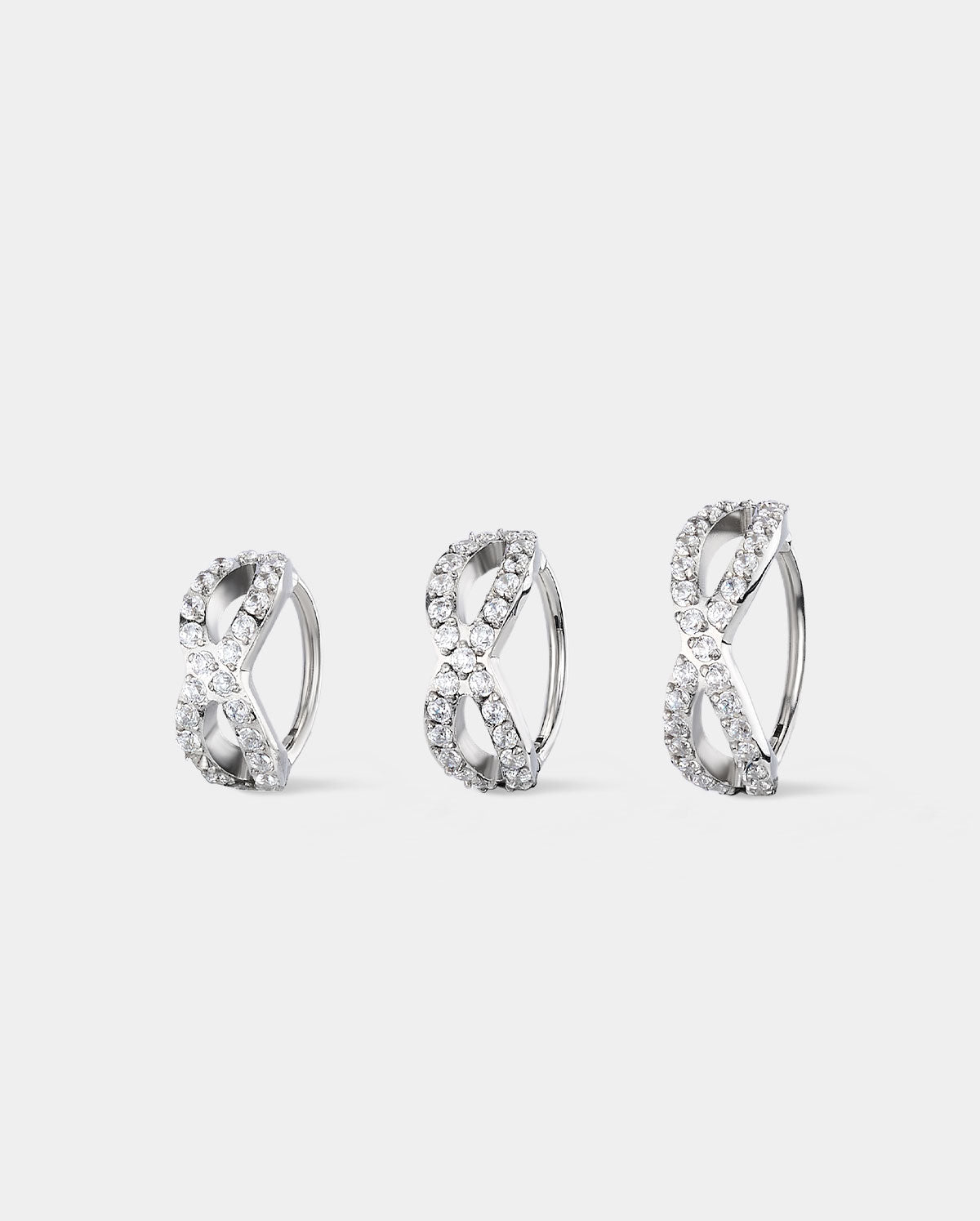 CZ crisscross nose ring