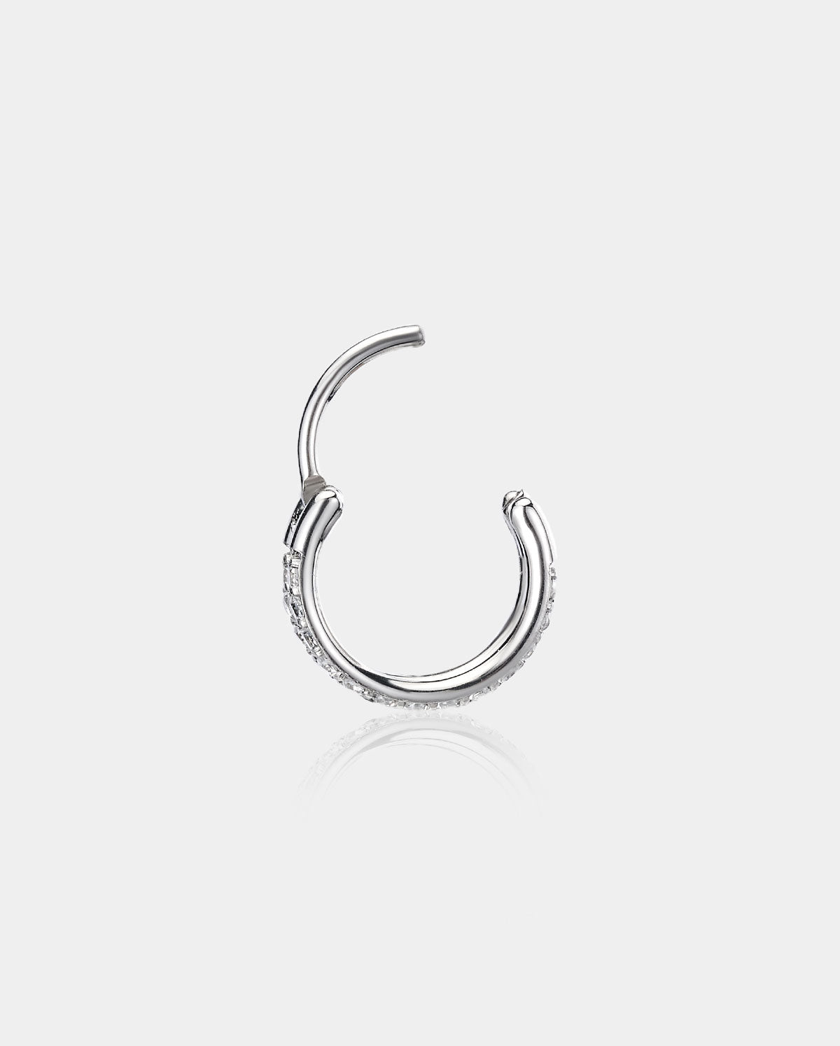 hinged segment clicker double nose hoop
