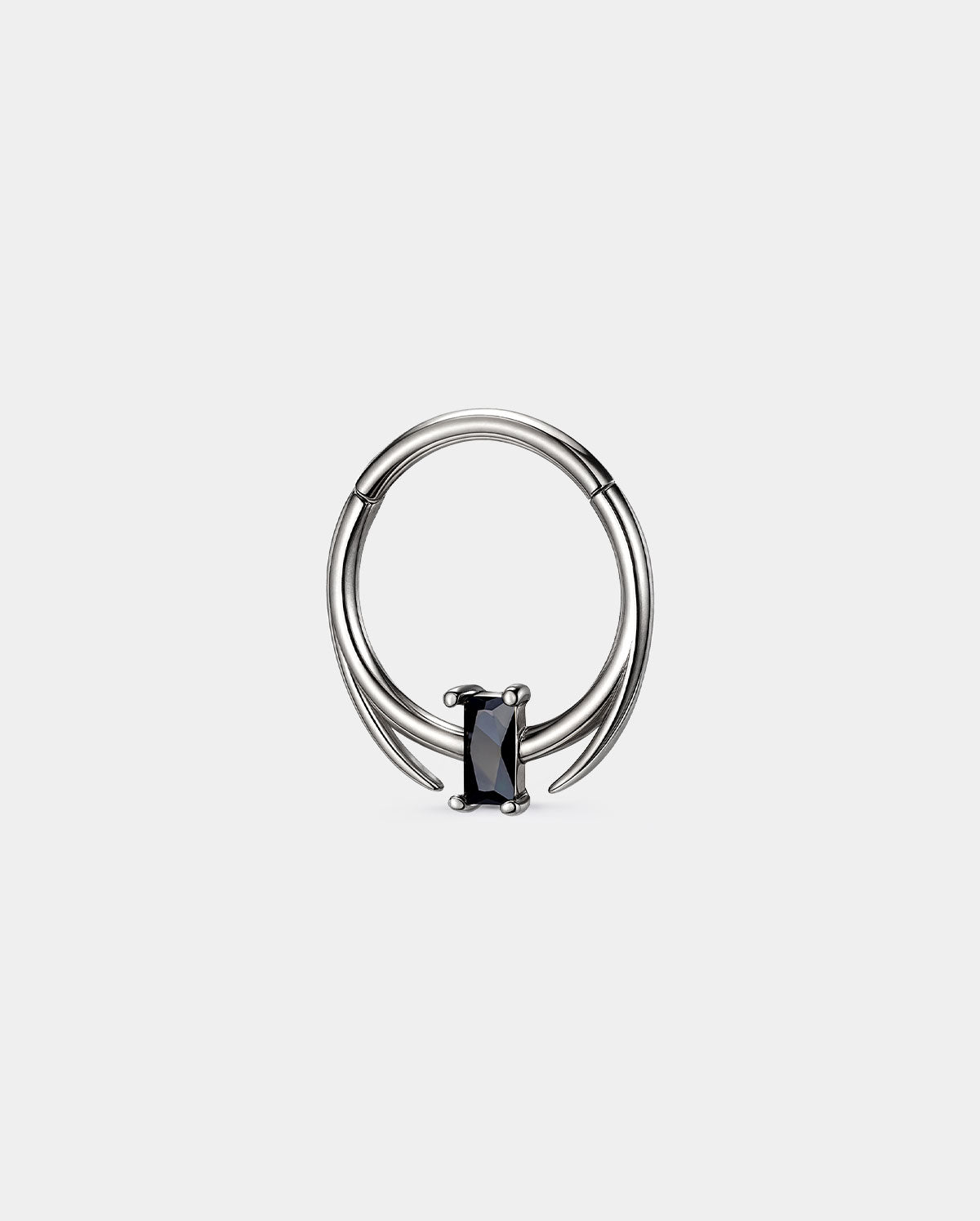 Black Square CZ Septum Ring