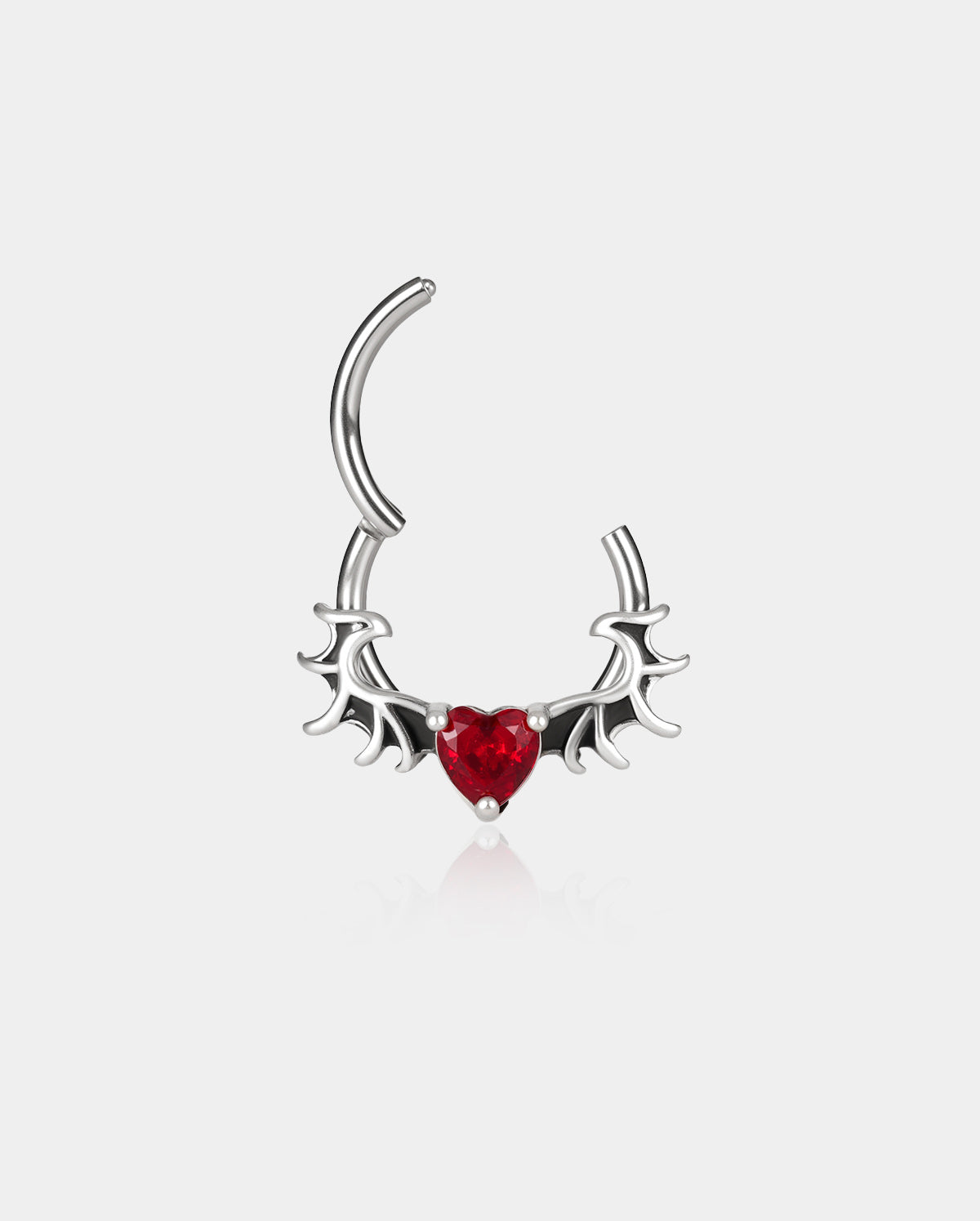 hinged segment clicker heart septum jewelry