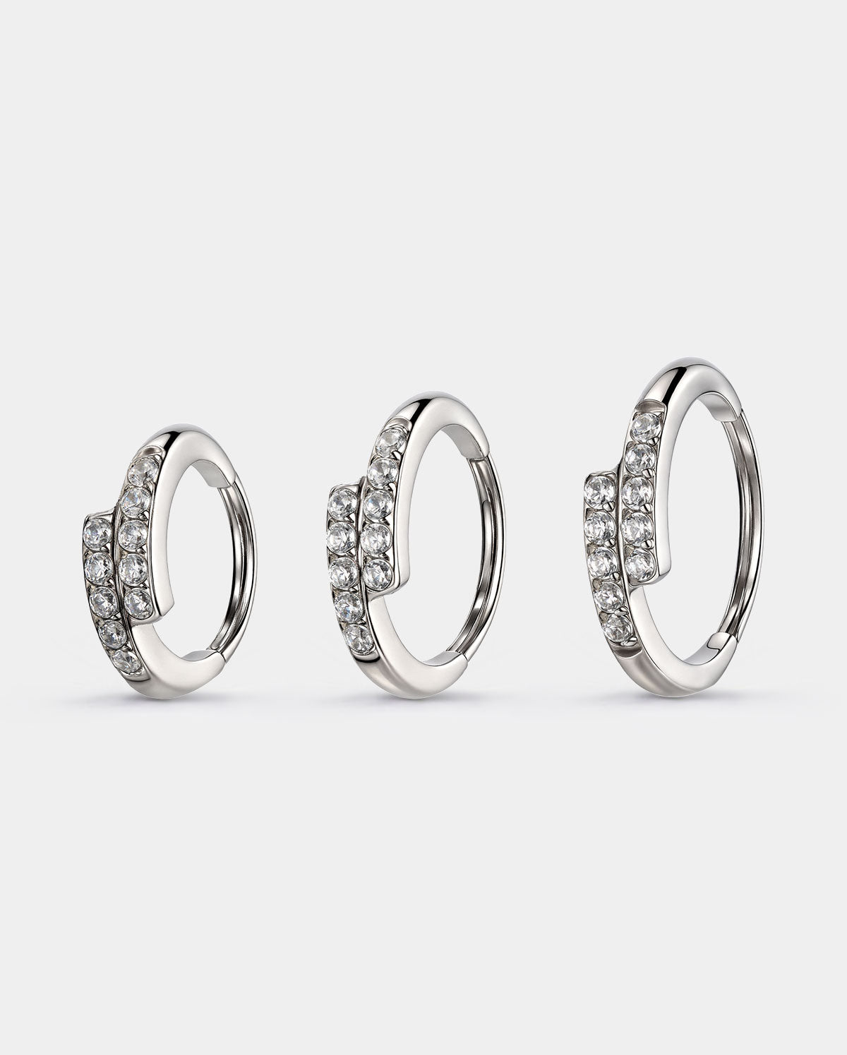 Offset CZ Splice Segment Nose Ring