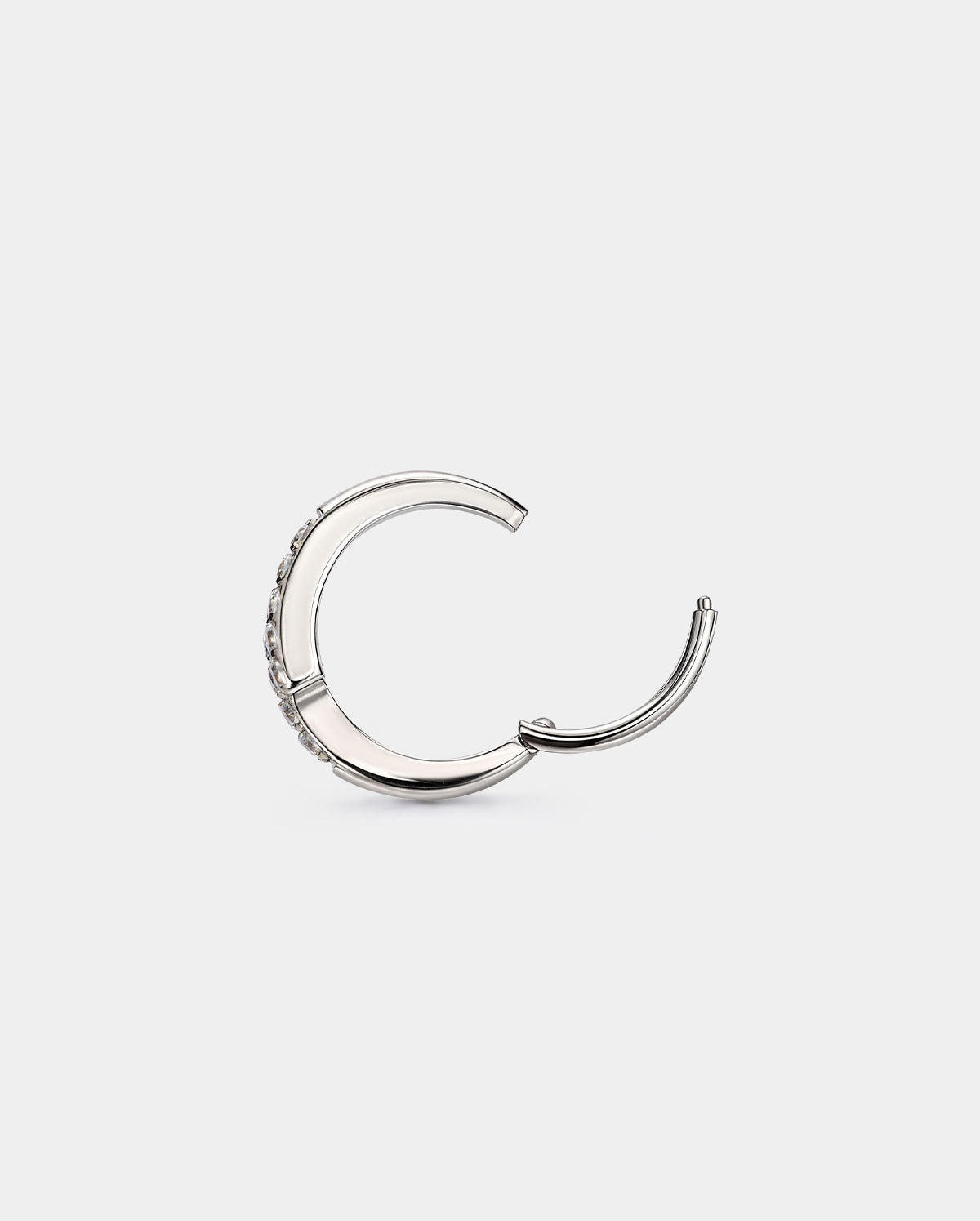 Offset CZ Splice Segment Nose Ring