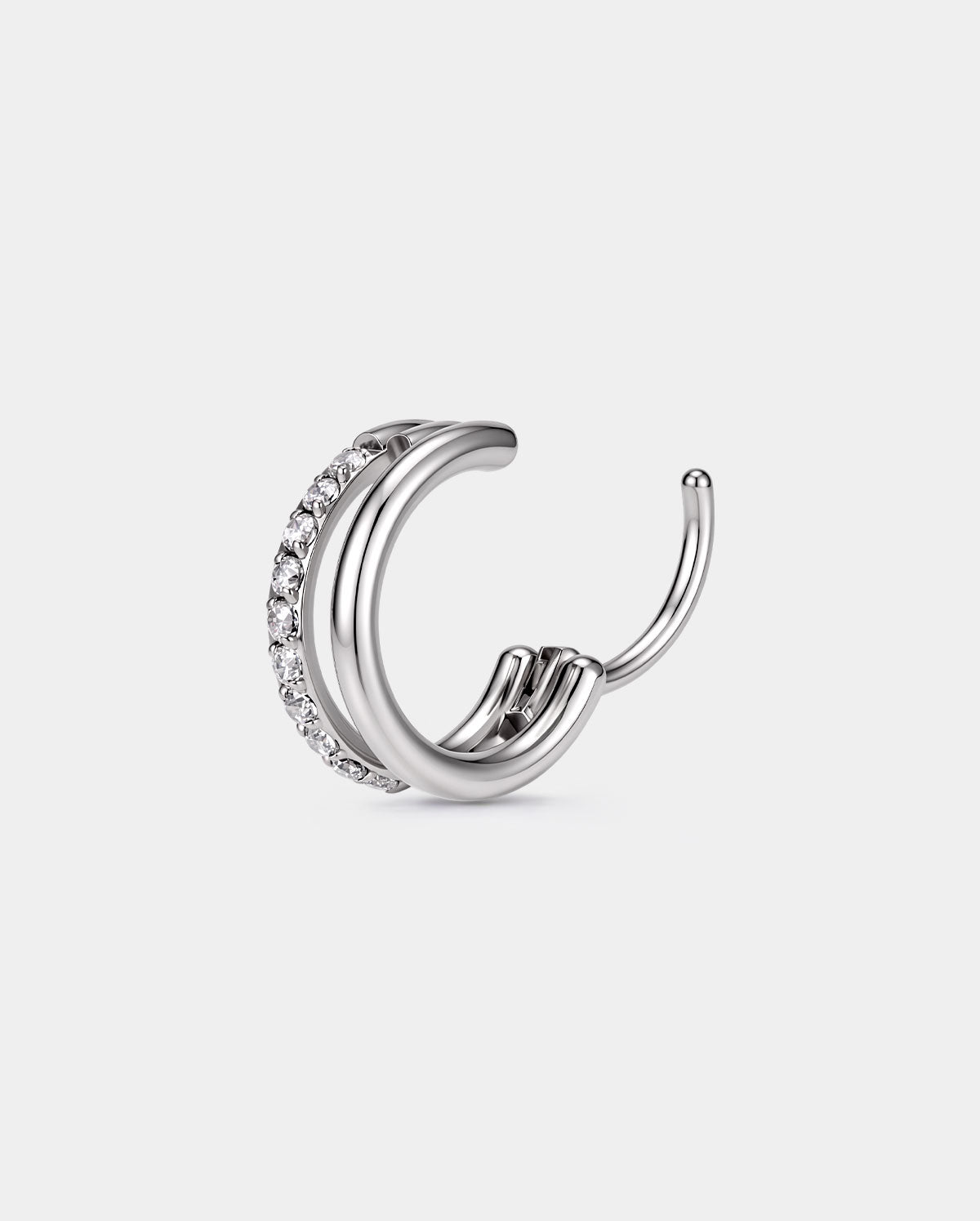 20g 6/7/8mm segment double row nose hoop