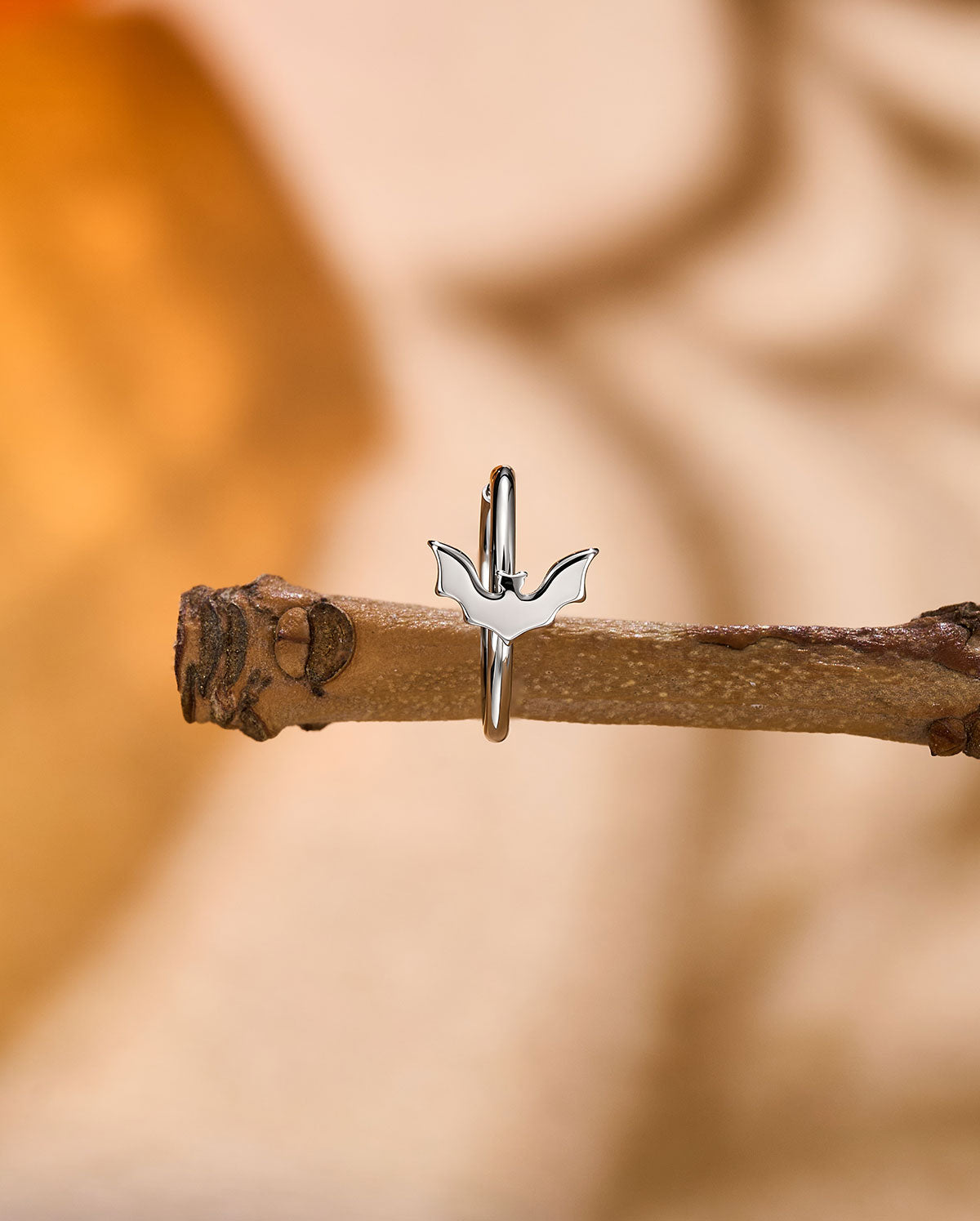 Polished Bat Nostril Hoop