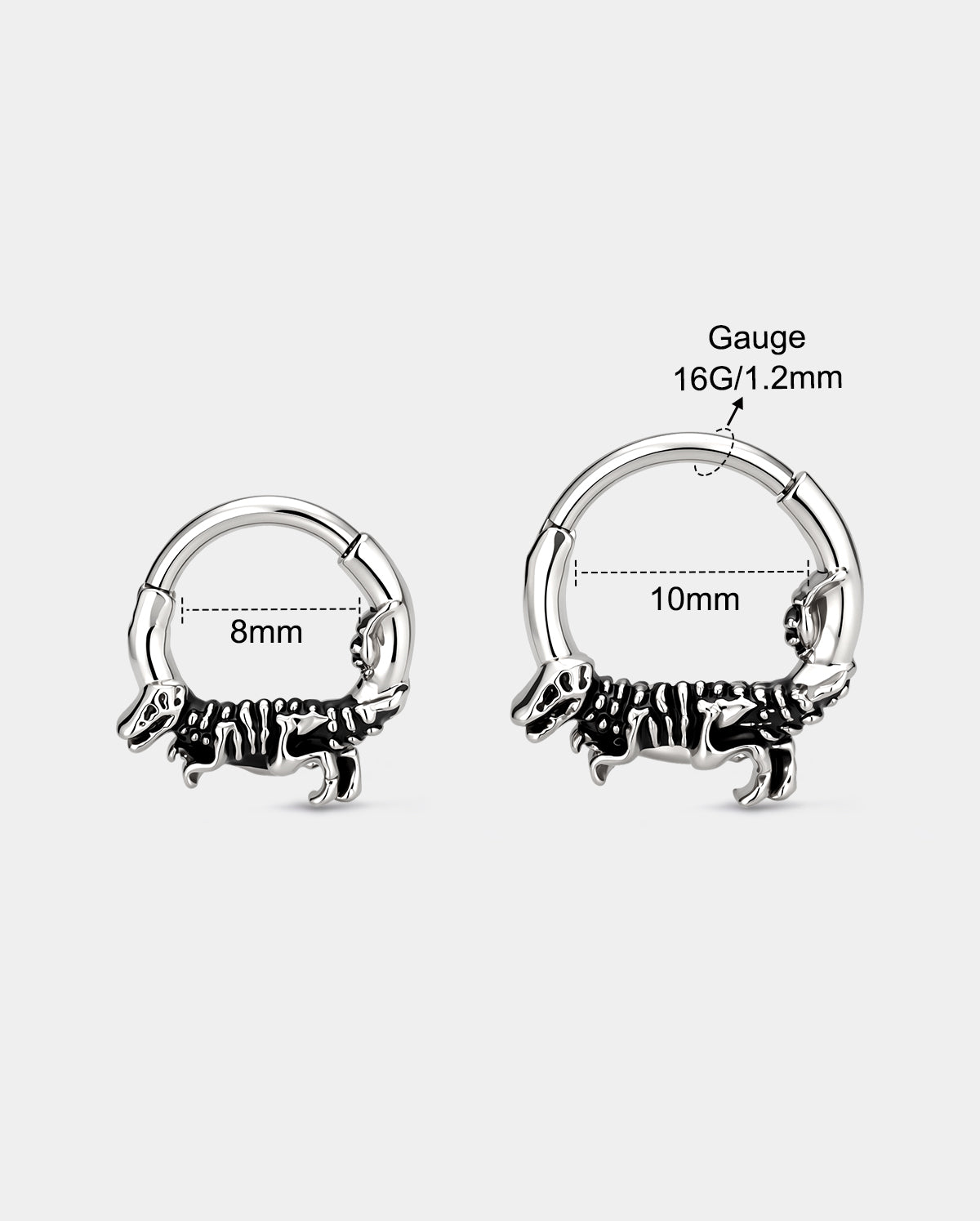 Dinosaur Skeleton Segment Septum Ring