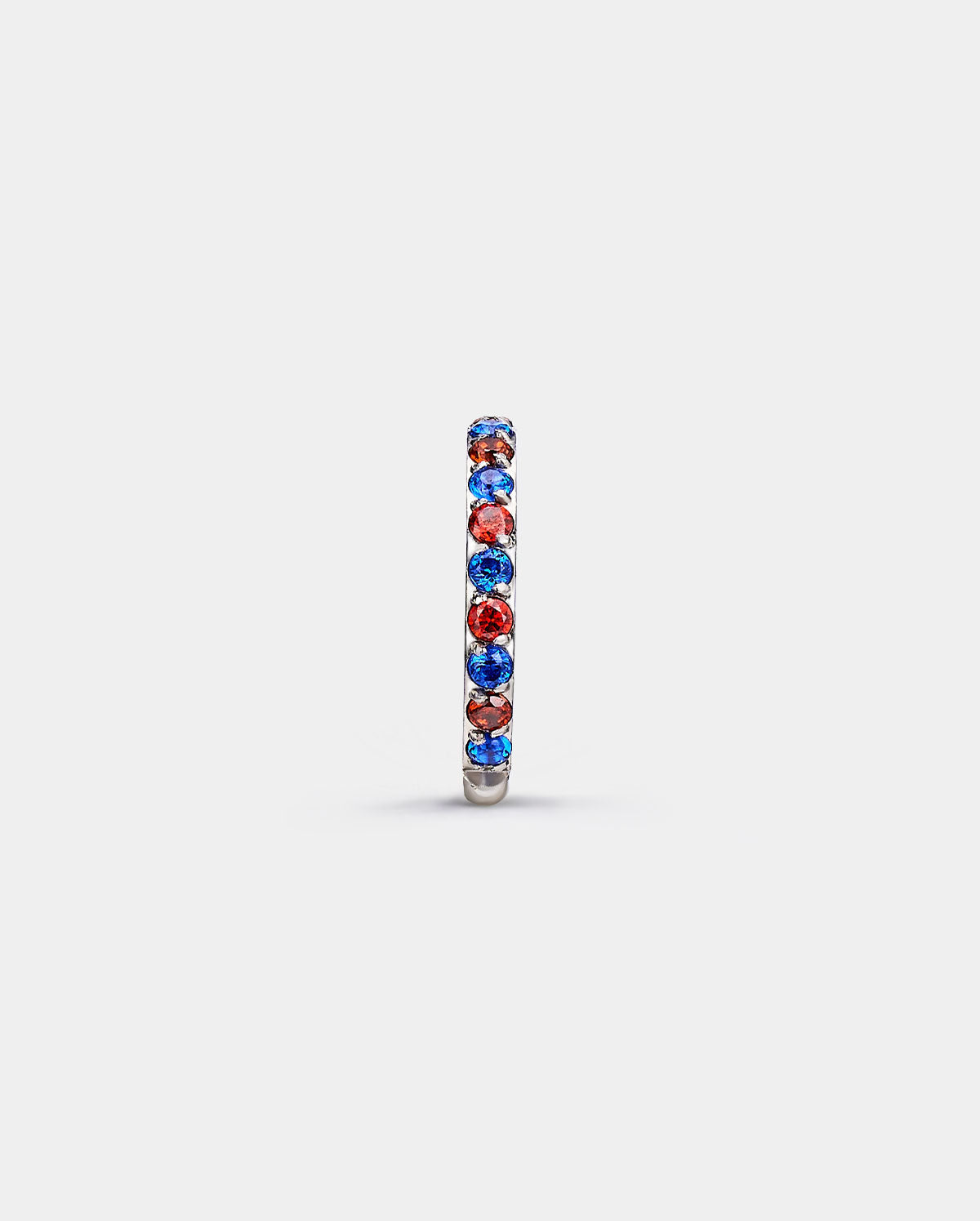 Independence Day-- CZ Hinged Segment Nose Ring