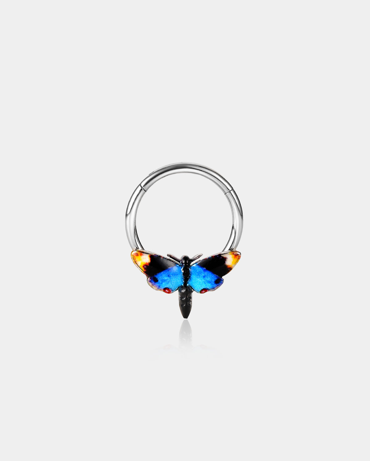 oufer Blue Moth Daith Septum Ring