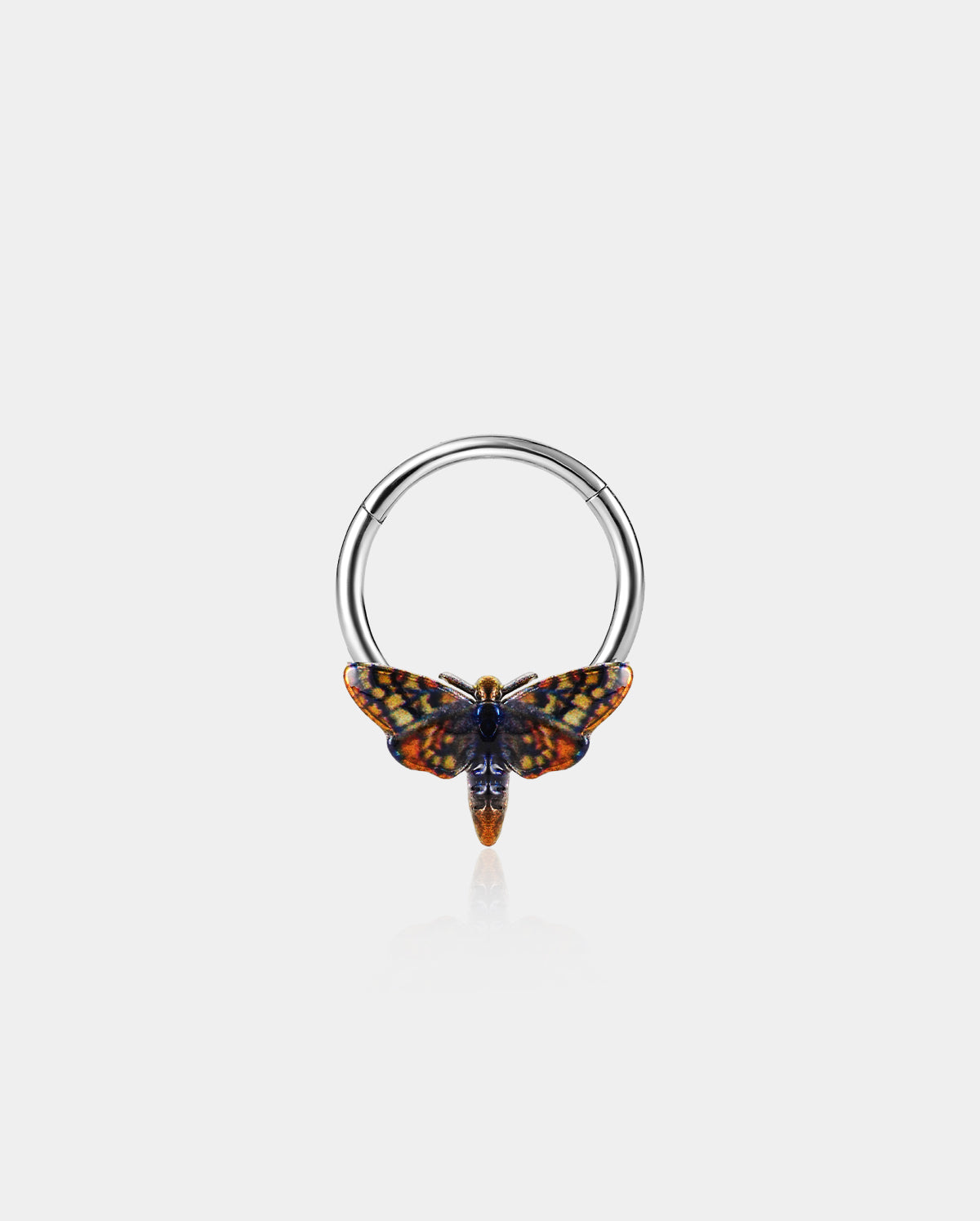 oufer Orange Moth Daith Septum Ring