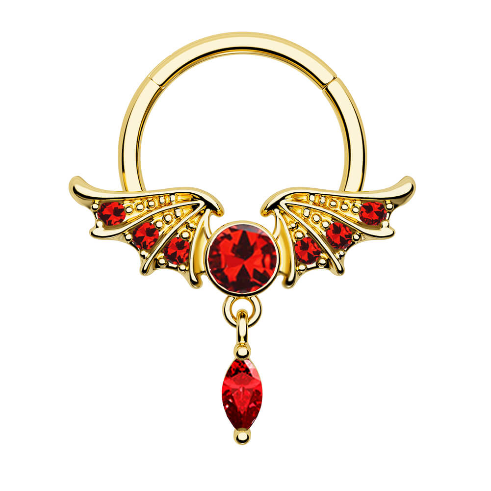 gold wing dainty septum ring