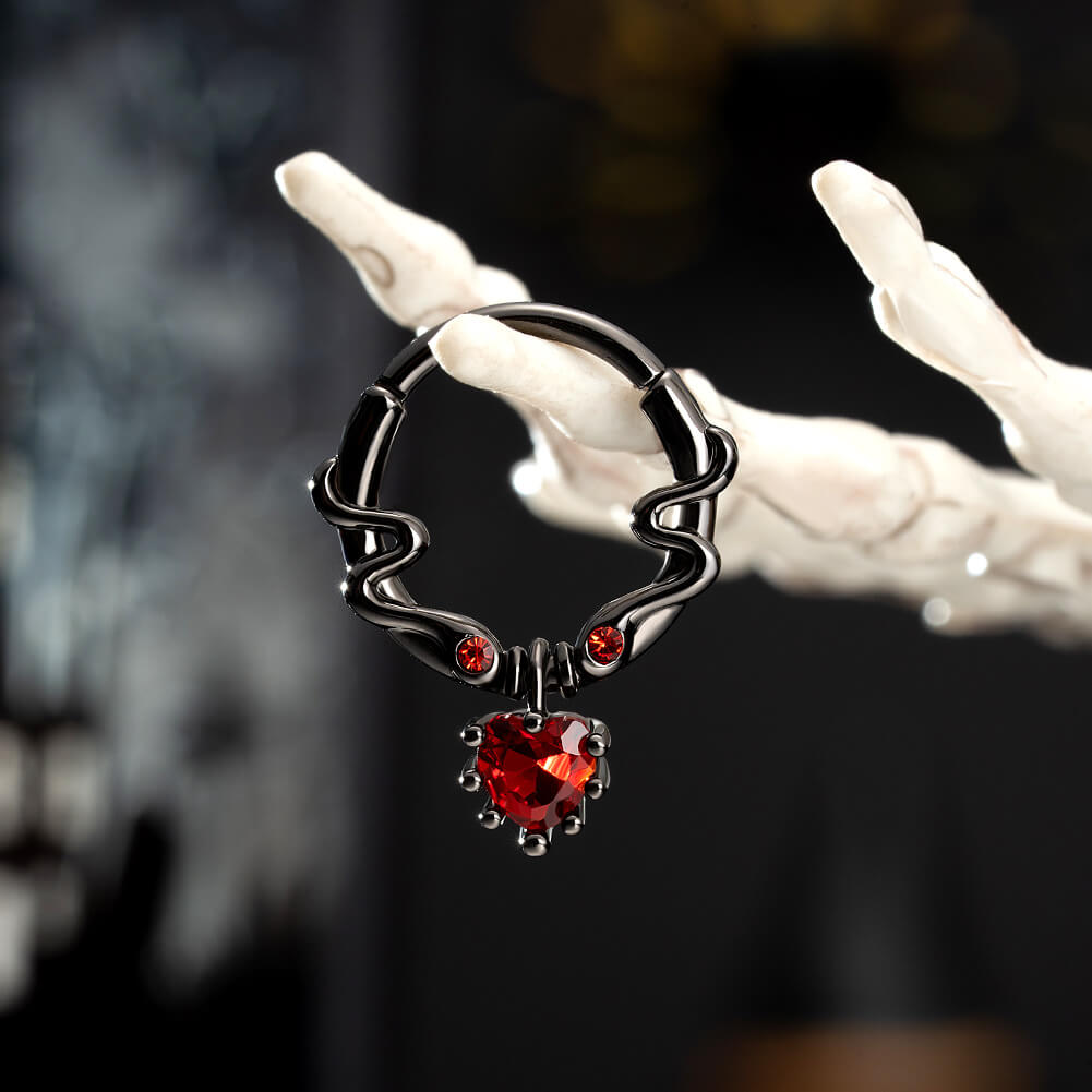 black snake septum ring