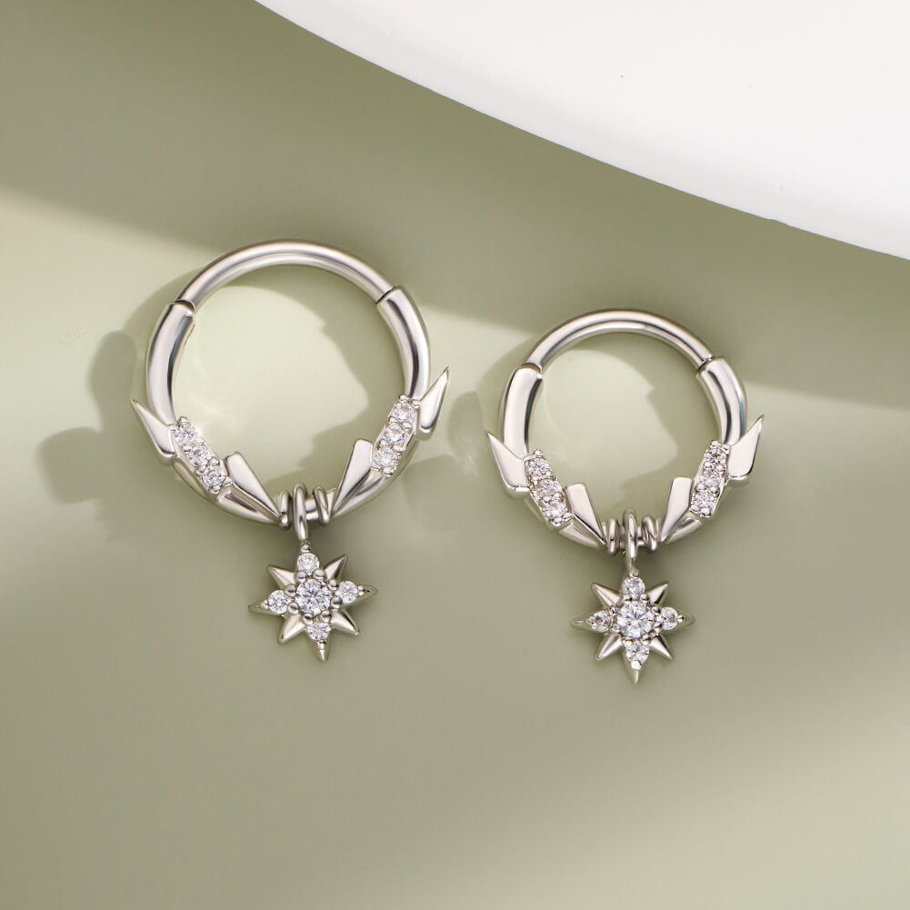 lightning bolt dangle septum ring