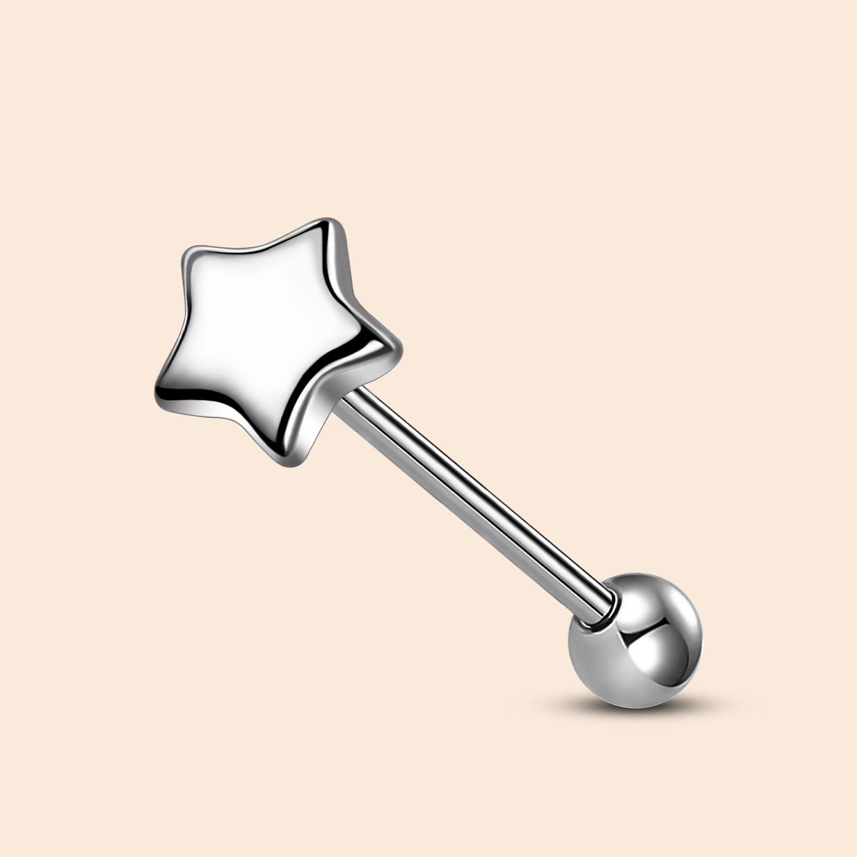 oufer star tongue ring