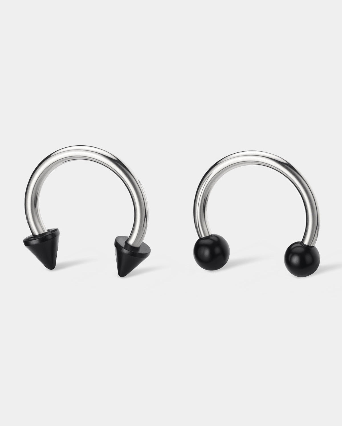 oufer black septum jewelry set