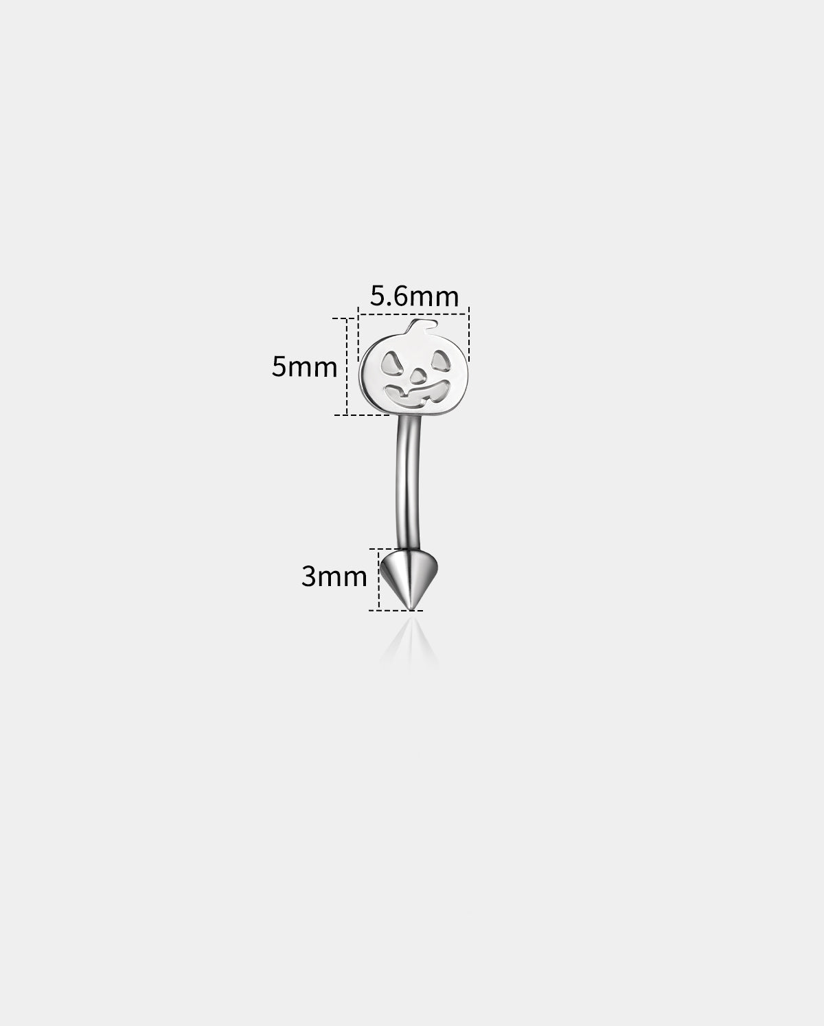 Pumpkin Internally Threaded Titanium Rook Eyebrow Piercing