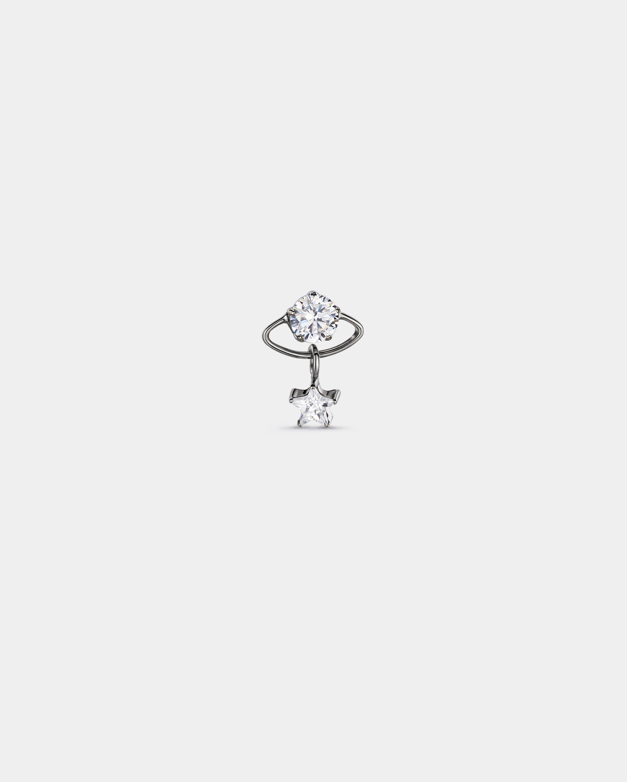 star dangle stud