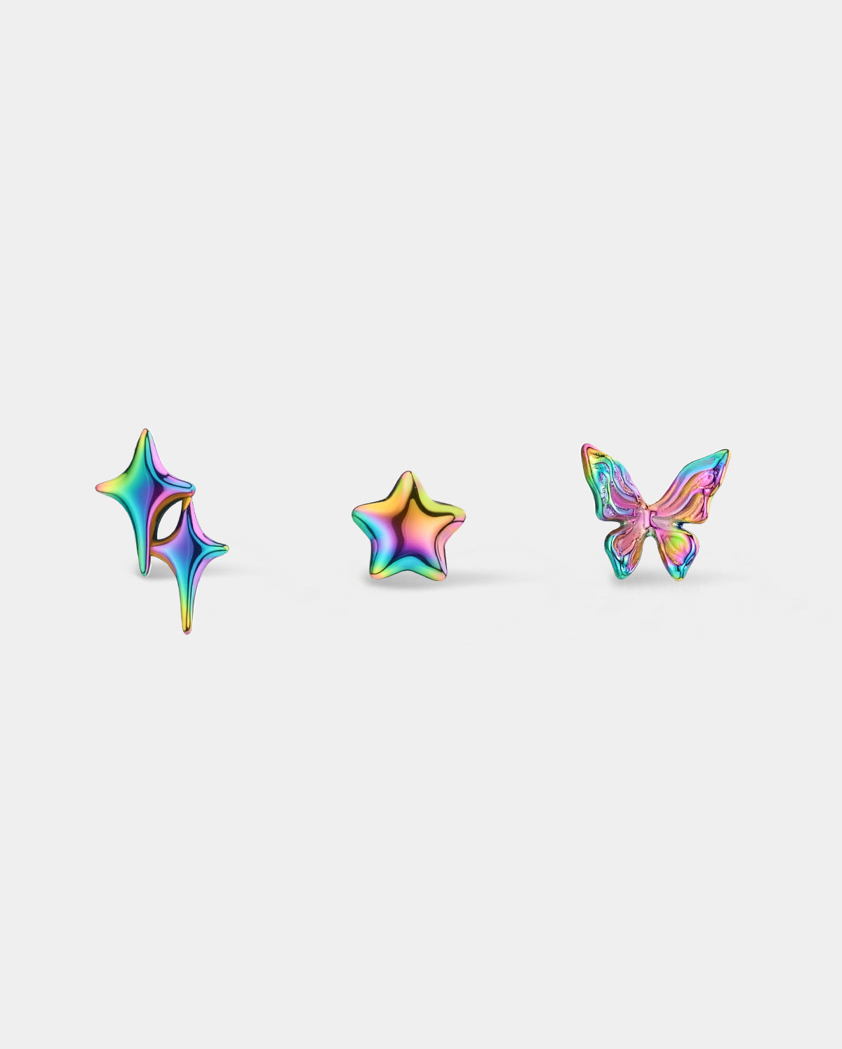 butterfly nose stud set